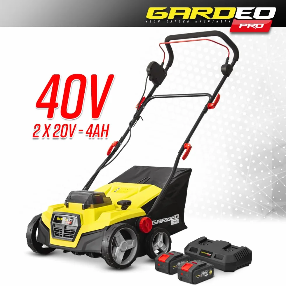 Balayeuse pour gazon synthétique sur batterie - 2 x 20V - 4Ah - Gardeo Pro