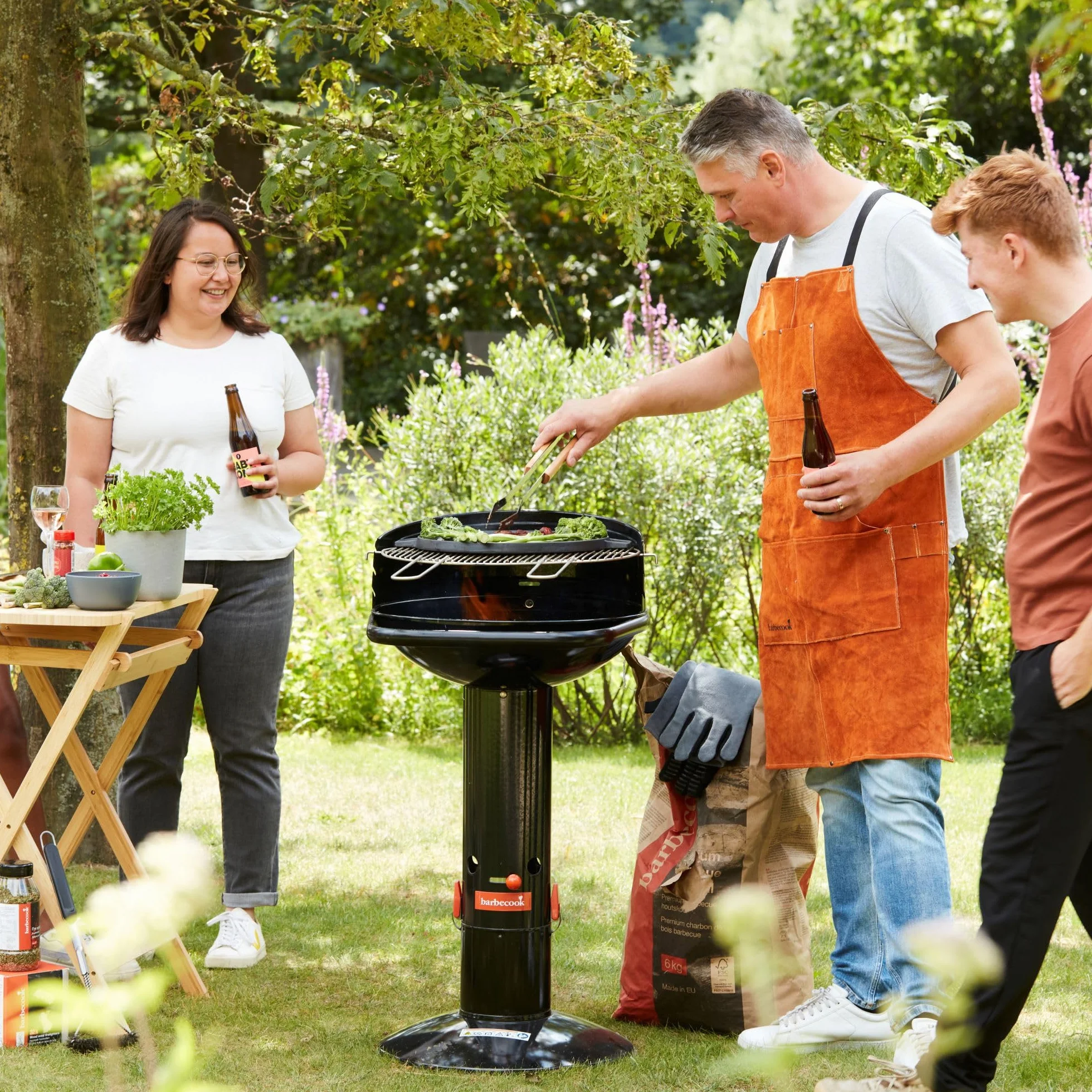 Barbecook Loewy 45 Barbecue au charbon pare-vent noir 43x43x97cm