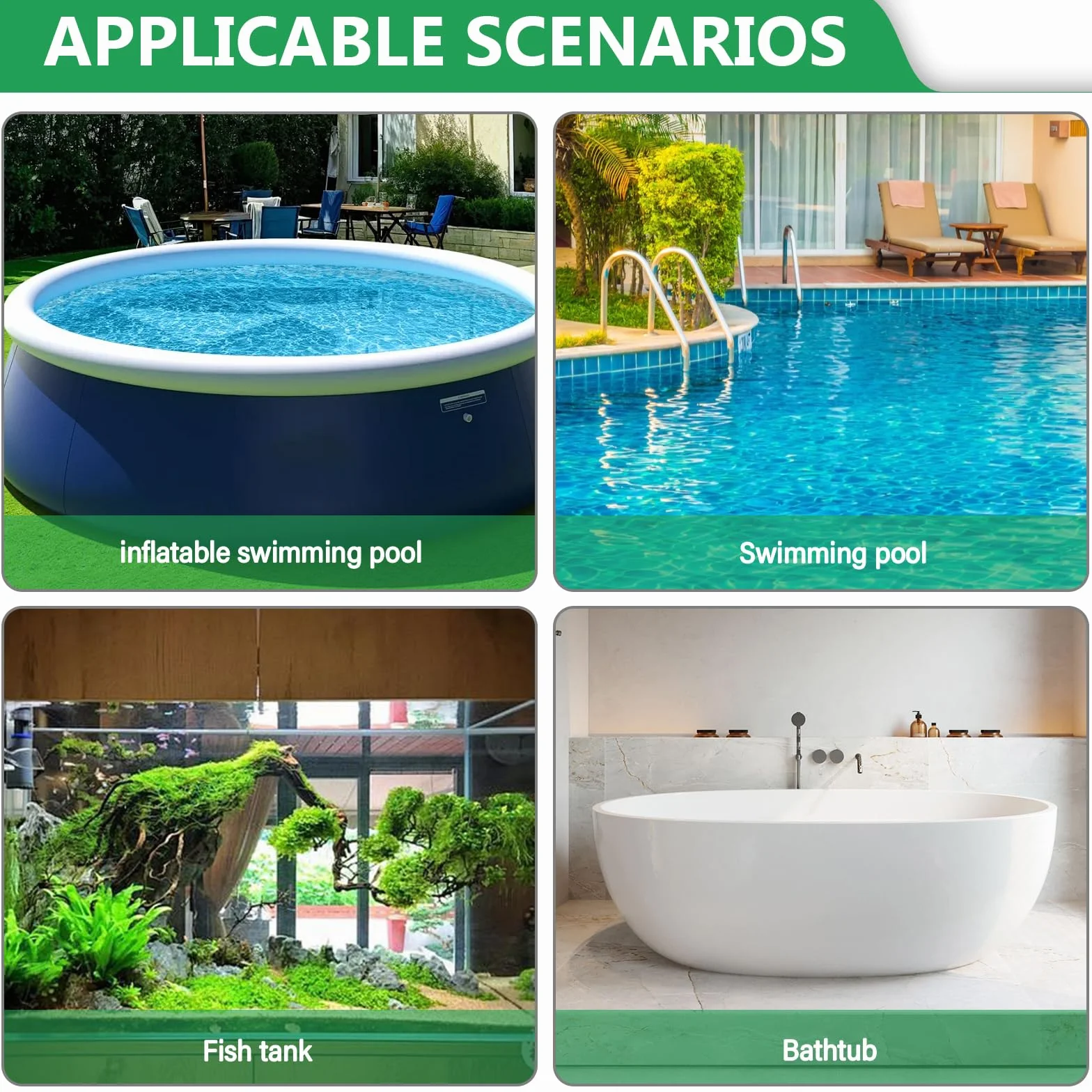 Lot de 2 thermomètres de piscine flottants avec laisse de fixation pour piscines extérieures et intérieures, spas, jacuzzis