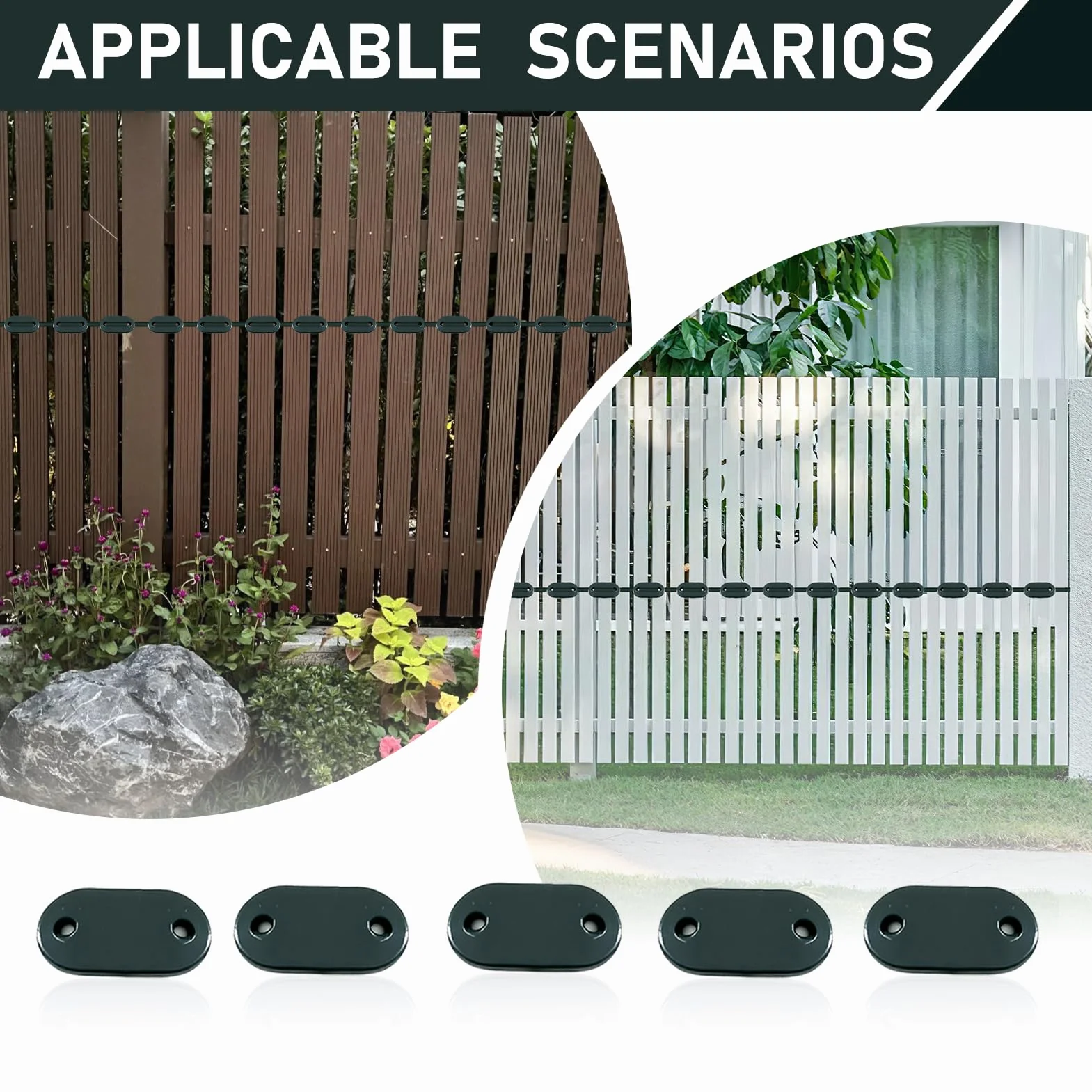 Kit de Fixation pour Brise-Vue Jetstream 50 Pièces Compatible Clôture Jardin Balcon
