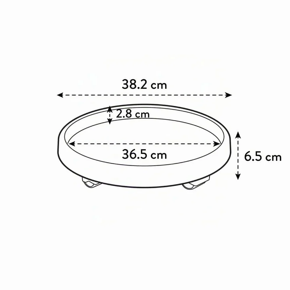 Elho Planttaxi Universel Soucoupe avec Roues, Anthracite, 40 cm