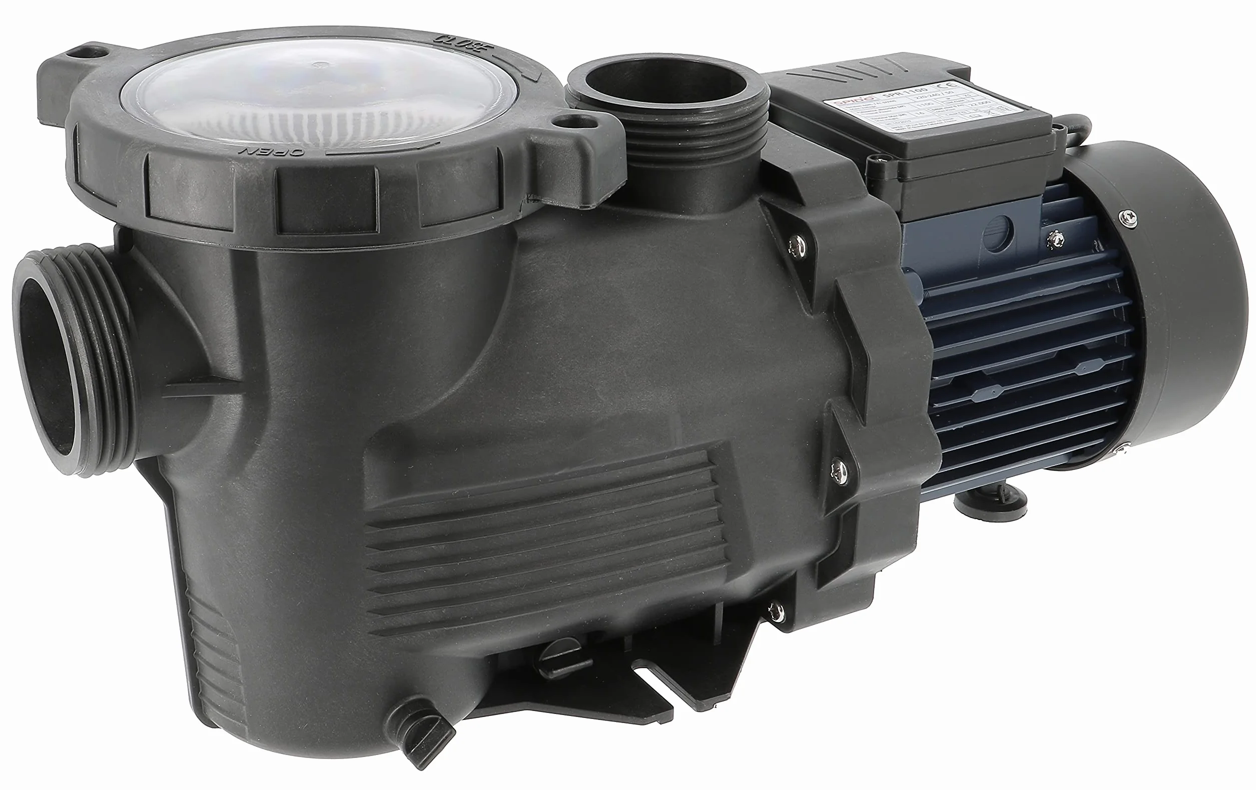 Pompe Filtration Piscine Spid'O SPR 1100 22M3/h 1,5CV Noir