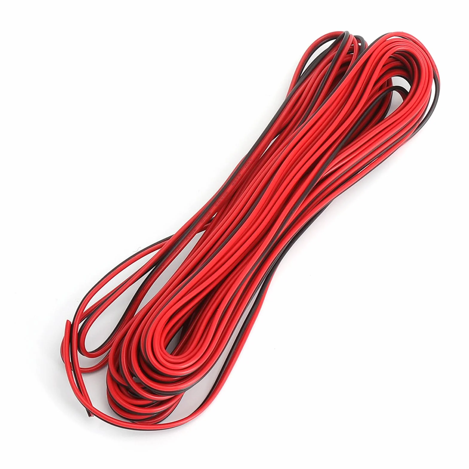 TNSLAND Fil électrique 12v 10 Mètres 22AWG, Cable 12v, Câble électrique à 2 Conducteurs Noir et Rouge, Câble LED, Câble à 2 Conducteurs pour Projets DIY avec Bandes LED et Câblage électronique