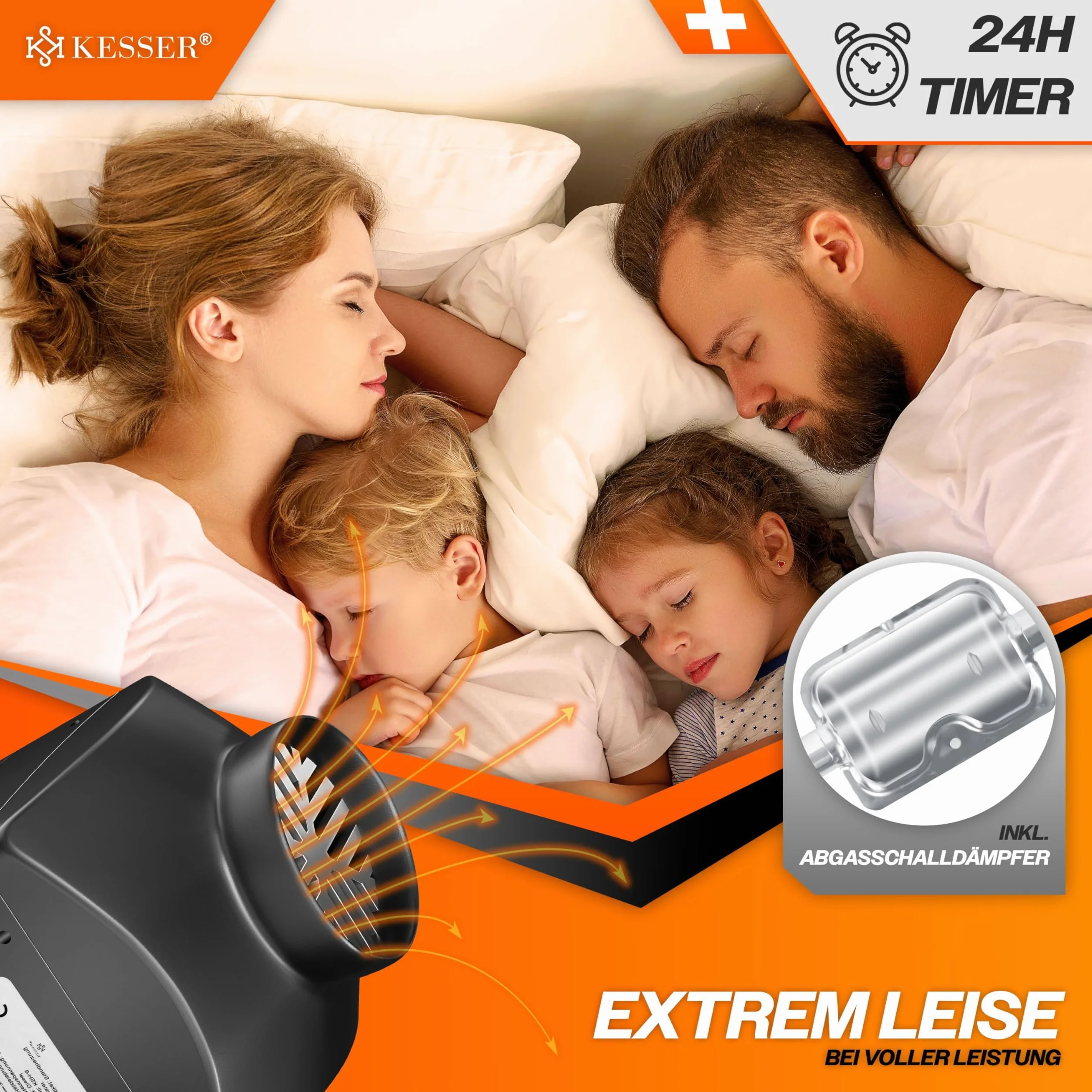 KESSER® Chauffage auxiliaire diesel 8 kW avec écran LCD et télécommande - Chauffe-air silencieux pour voiture, camion, camping-car
