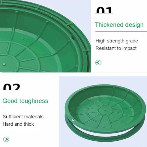 Couvercle de fosse septique en résine invisible pour bassin d'égout encastré durable
