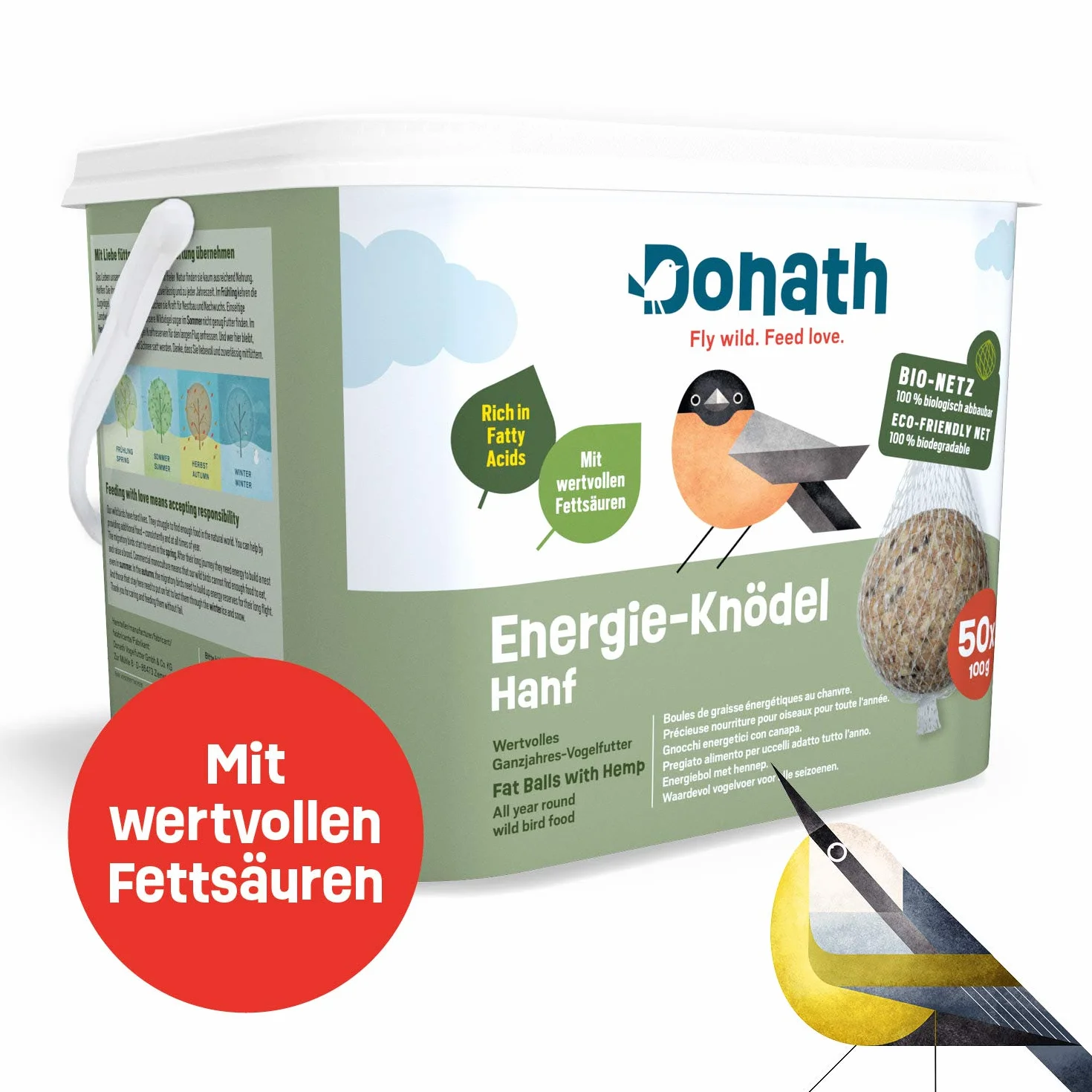 Donath Boules d'Energie de Chanvre en Net Bio 50 Unités