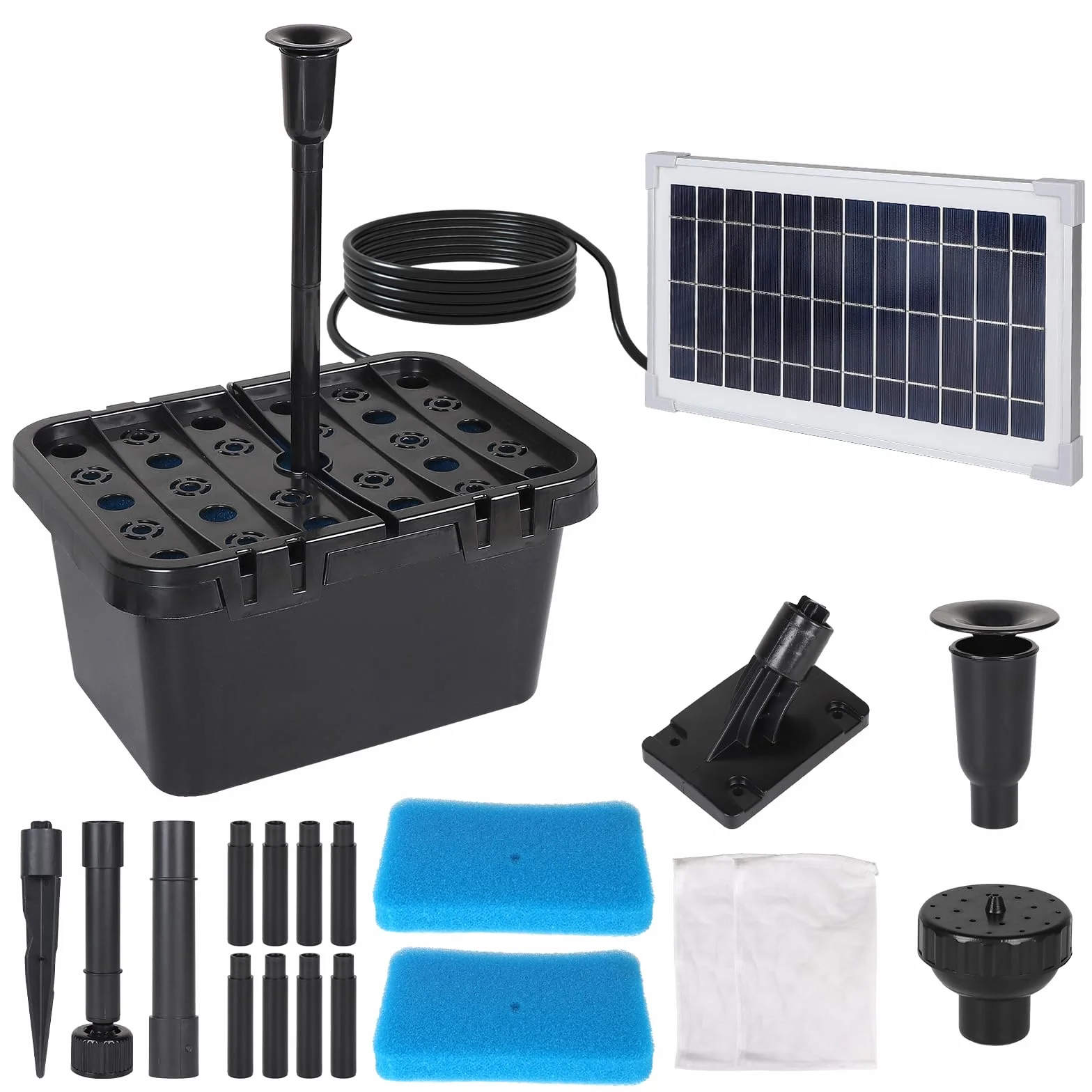 CPROSP Pompe Bassin Poisson Exterieur Solaire 390/H, Pompe à Eau Immergée pour Fontaine