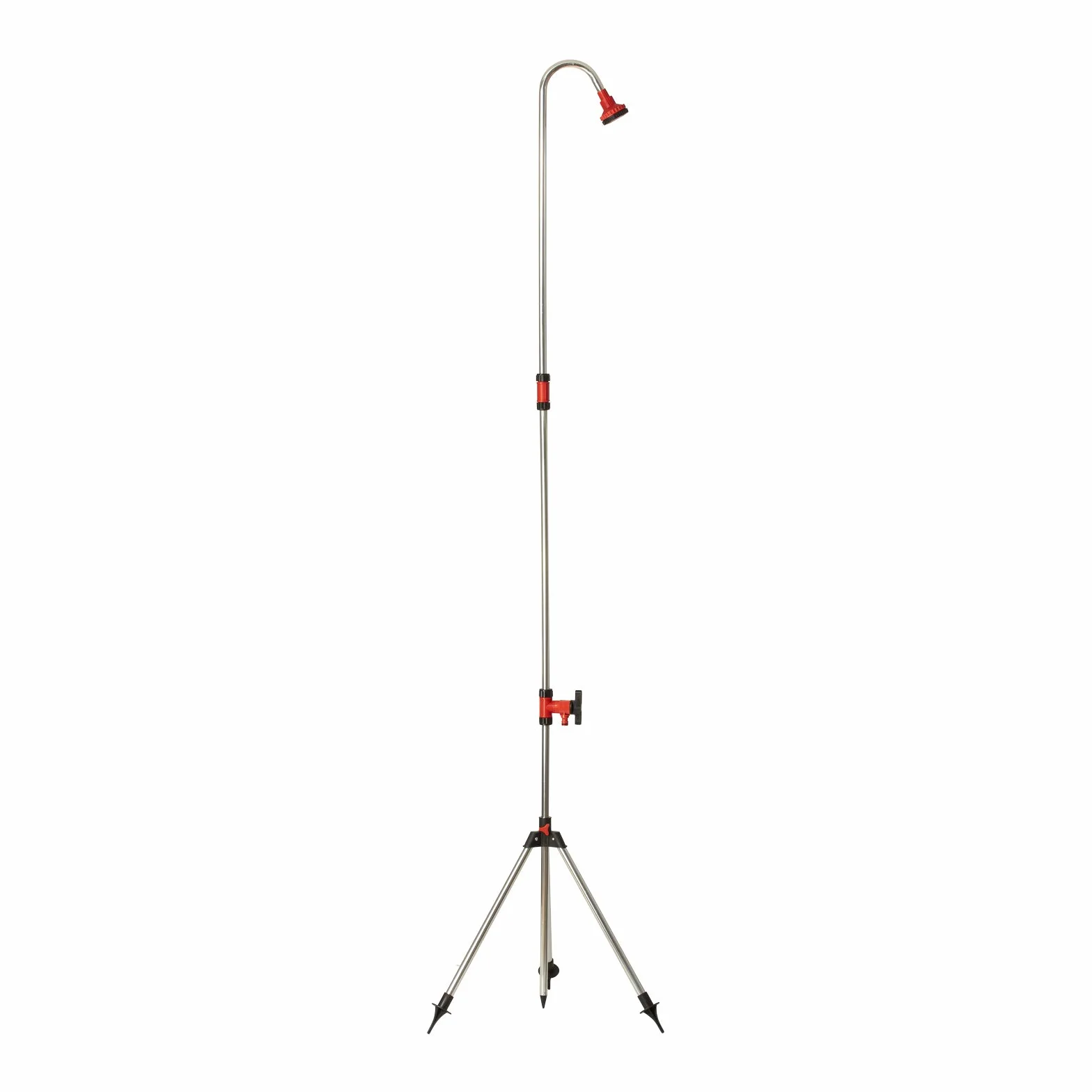 Grafner Douche de Jardin Aluminium Trépied Télescopique Hauteur Réglable 172-275 cm Jet Réglable