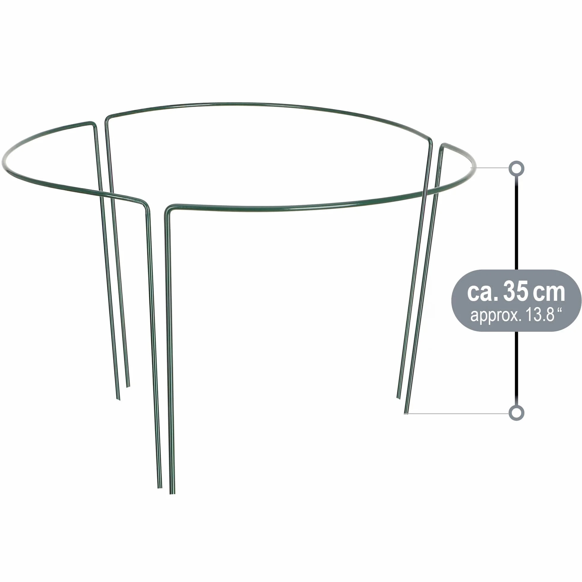COM-FOUR® 3X Porte-Fleurs Support de vivaces pour Fleurs 35 cm - Support de rosiers Plantes Jardin Balcon