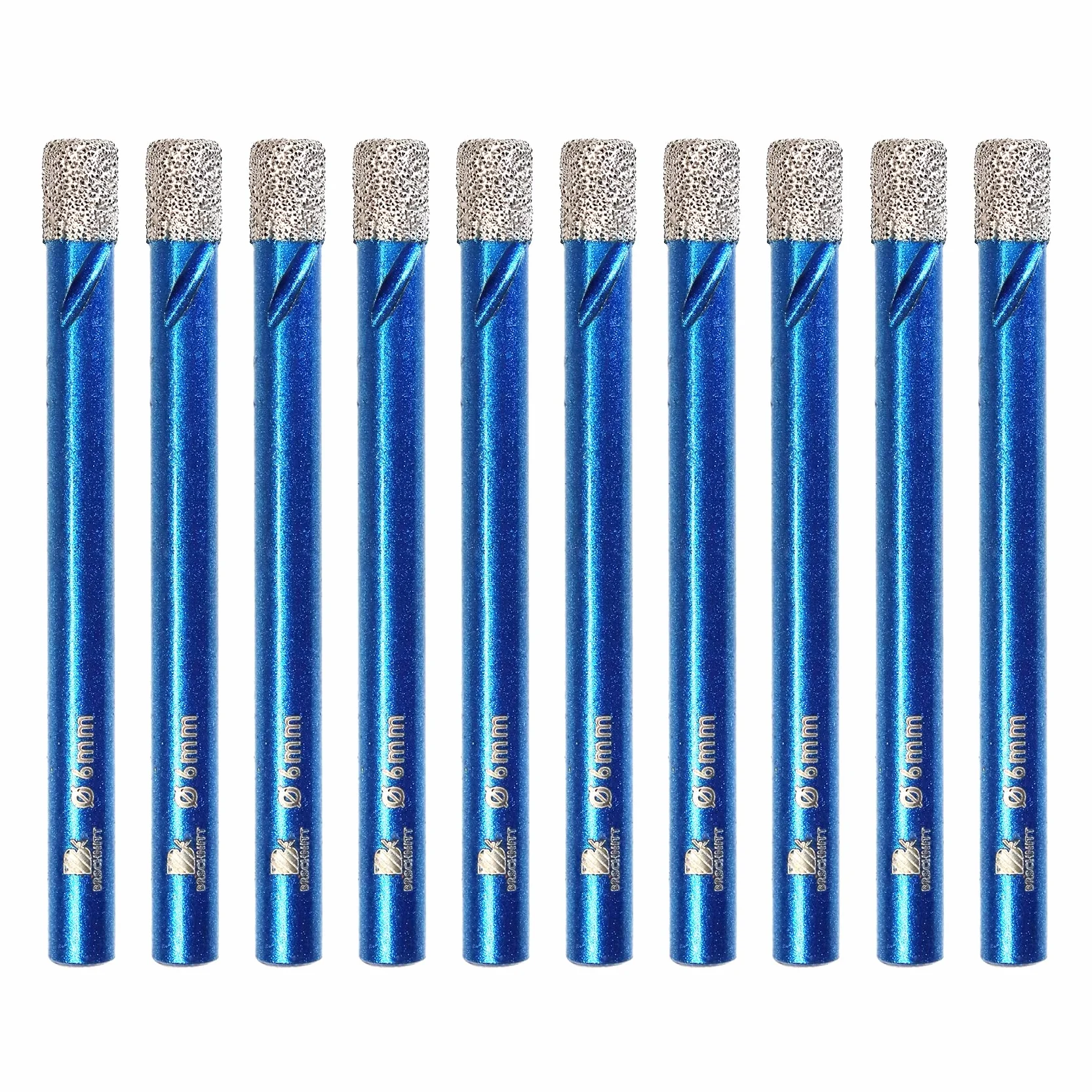 Forets Mèches Diamant Carrelage 6mm - BRSCHNITT Foret Céramique pour Porcelaine,Céramique, Granit,Carrelage（10 Pièces）