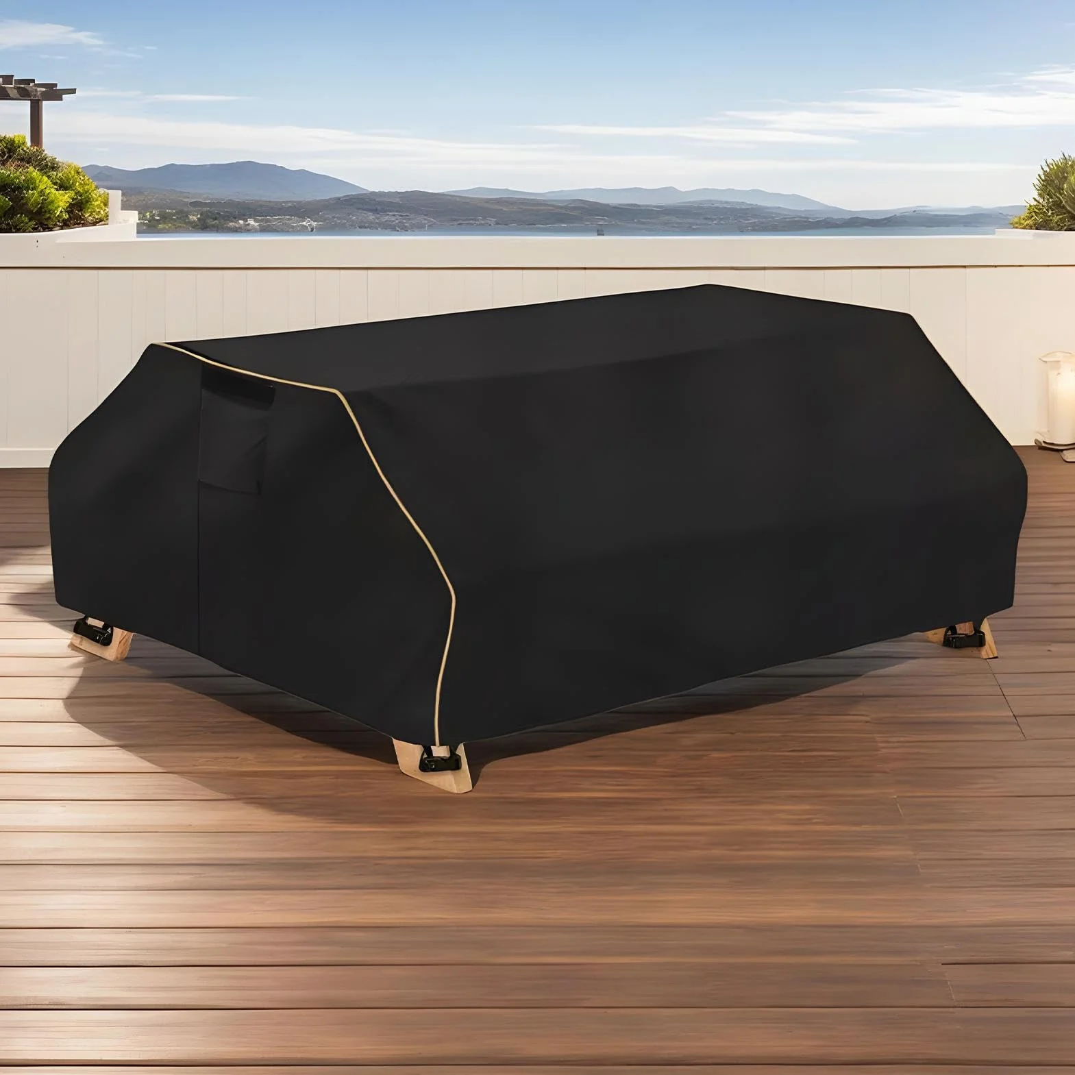 Housse de table pique-nique imperméable toile robuste extérieure pour jardin terrasse camping