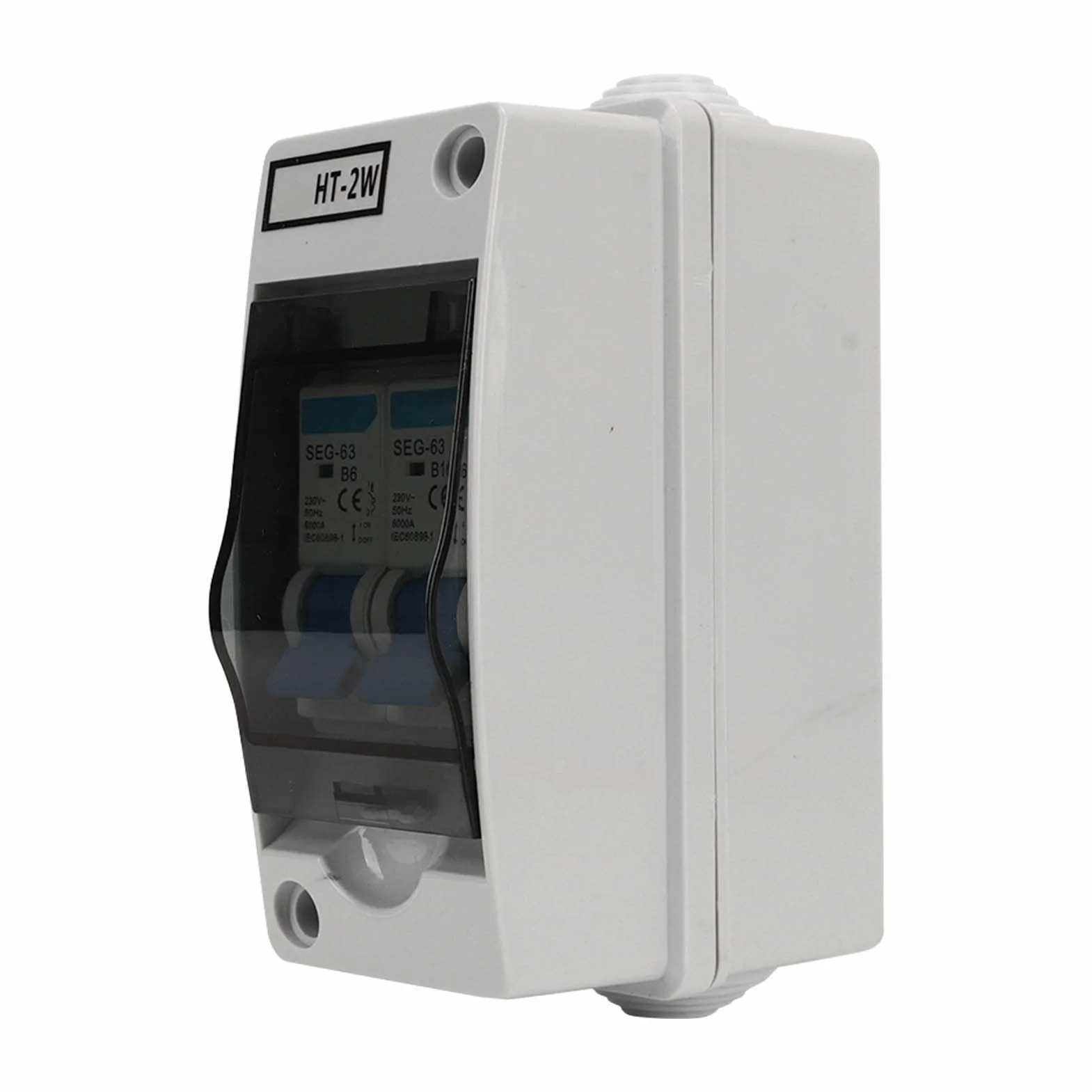 Disjoncteur Miniature MCB à 2 Pôles, Boîte de Distribution D'énergie 230V 6A 16A, Coque en Plastique Ignifuge 6000A, capacité de Rupture élevée