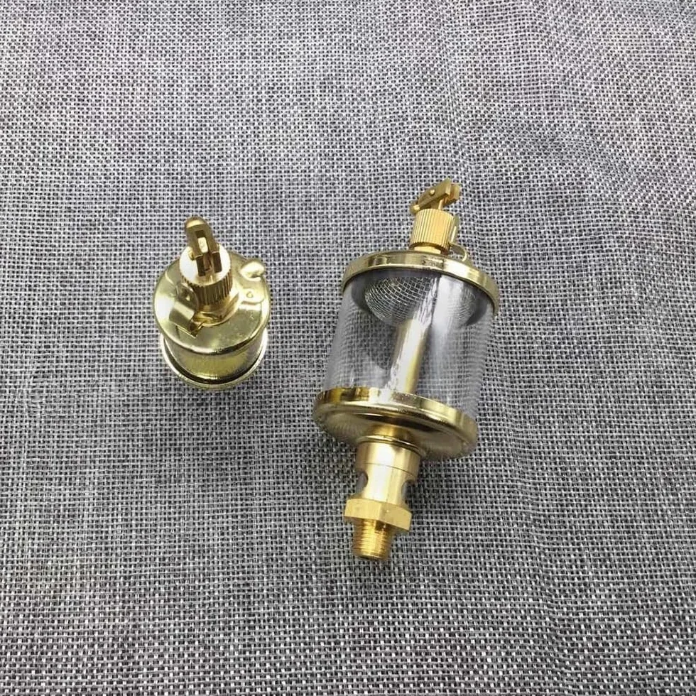 Graisseur D'huile À Pointeau – Filetage Mâle BSP (1/8" 1/4" 3/8") – Graisseur Goutte À Goutte Par Gravité 16 Ml-600 Ml – Cuivre For Tour Et Fraiseuse(BSP 3/8"-400ML)