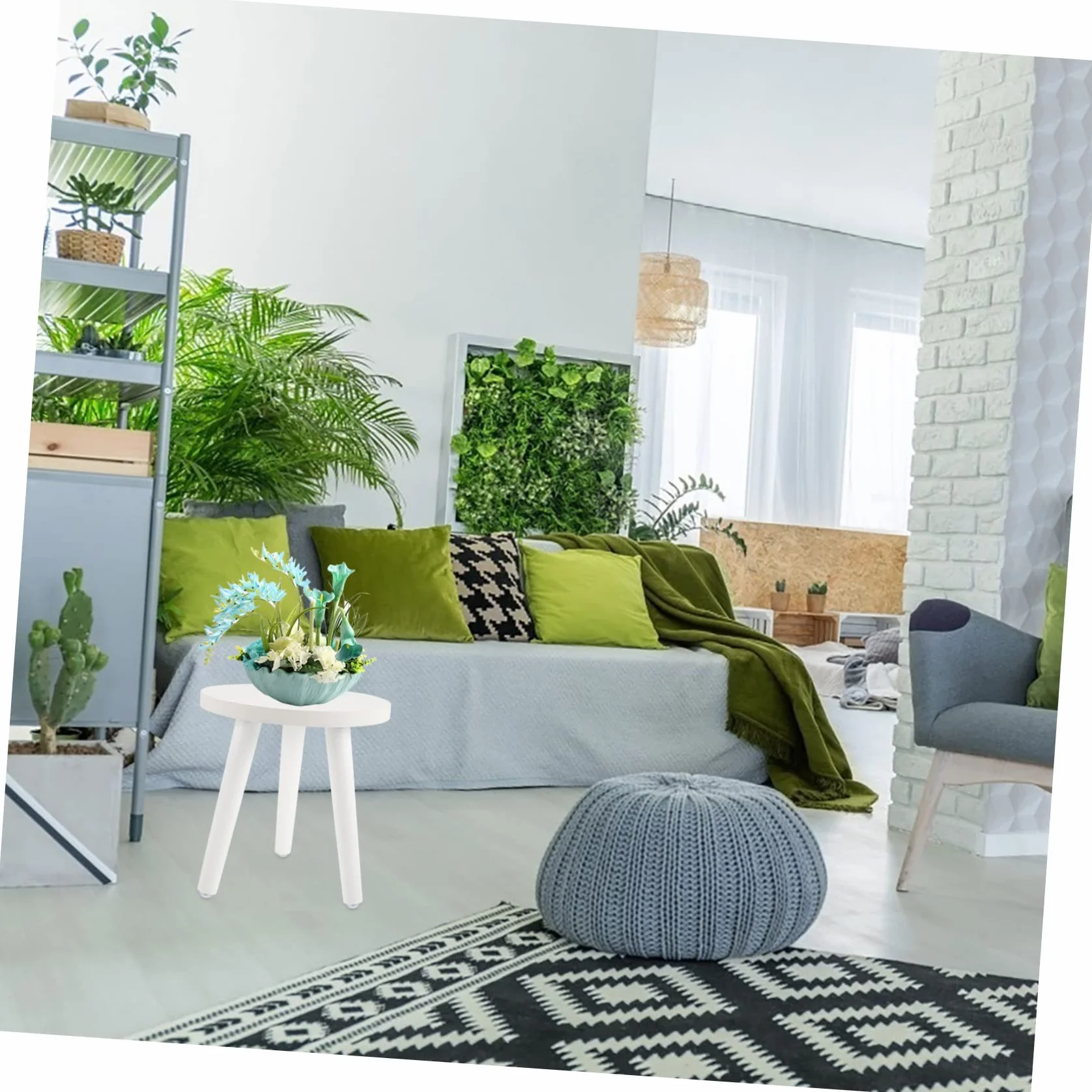 Happyyami Présentoir En Bois D'Intérieur Pour Plantes Support Pot De Table Rustique