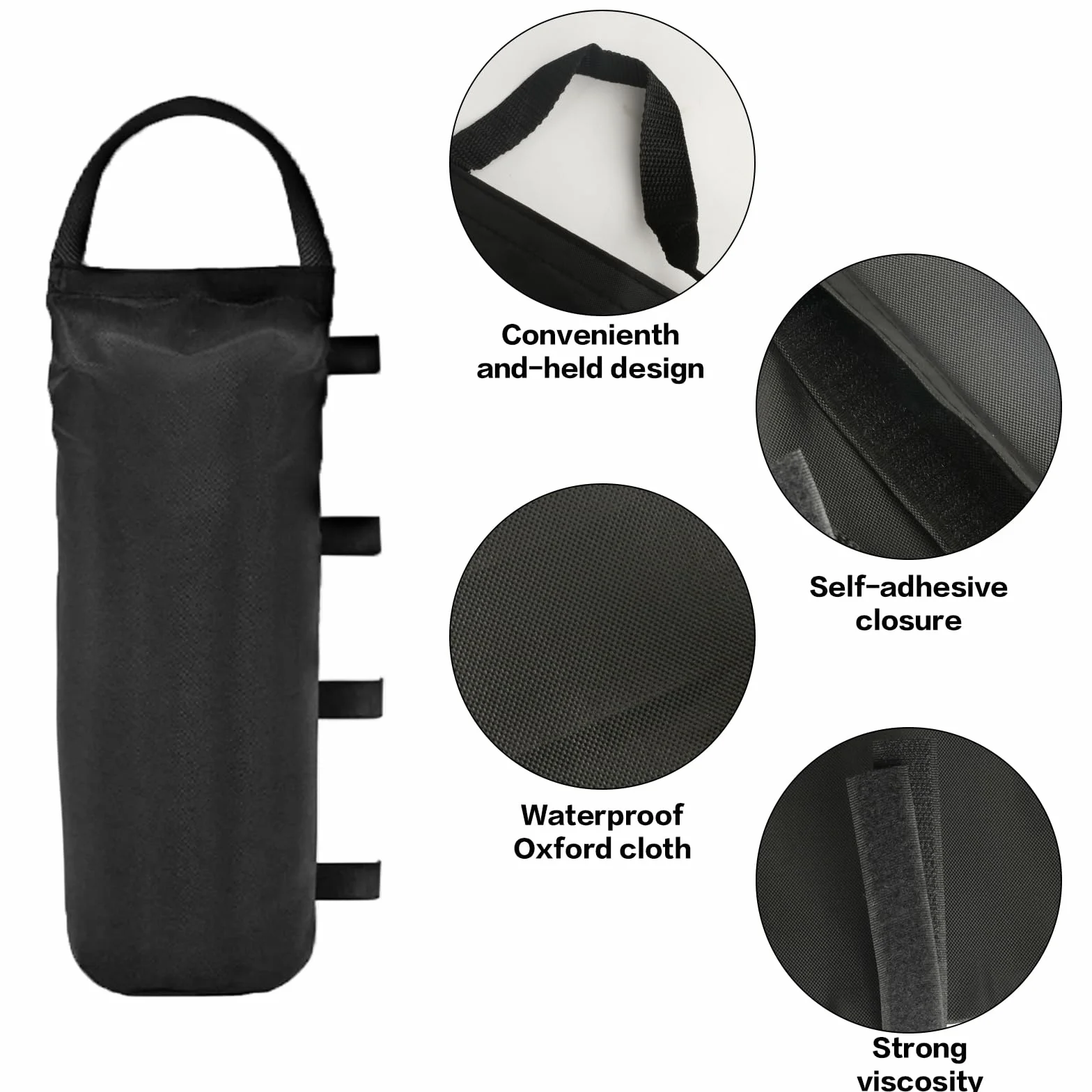 Sacs de sable pour tonnelle 420D lot de 4 pieds parasol tente auvent extérieur