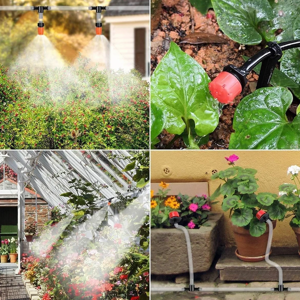 Kit d'Irrigation Goutte à Goutte 40M Tuyau 158 pcs Micro Irrigation Goutteur Réglable Système d'Arrosage Jardin