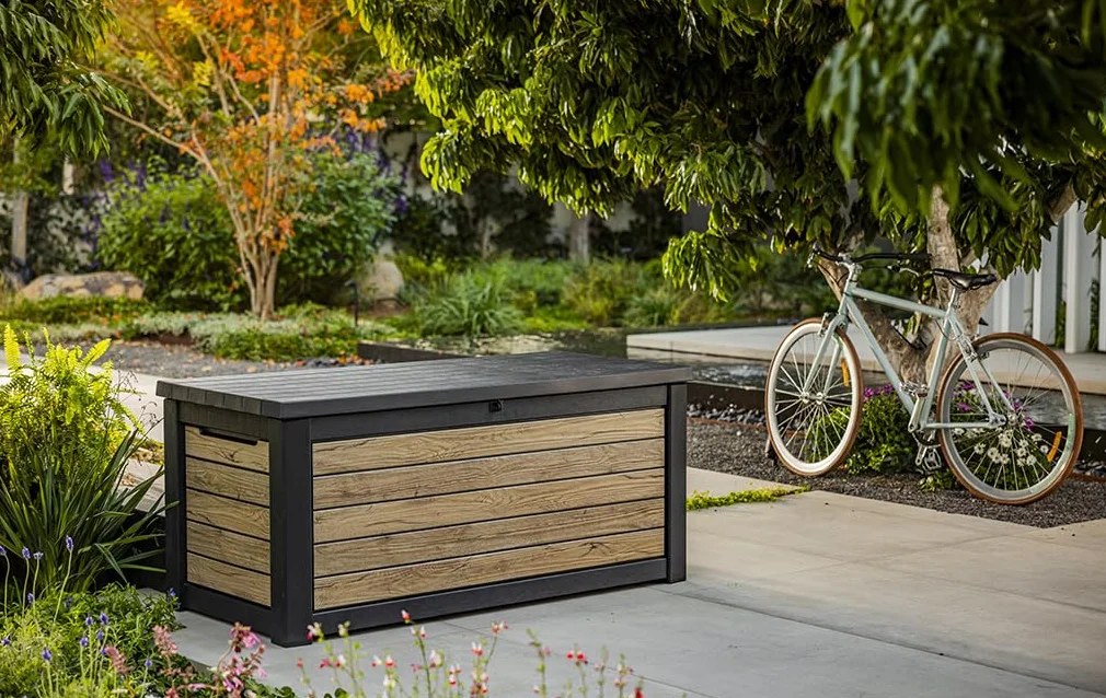 Keter Coffre de rangement jardin 630L Aspect bois Douglas