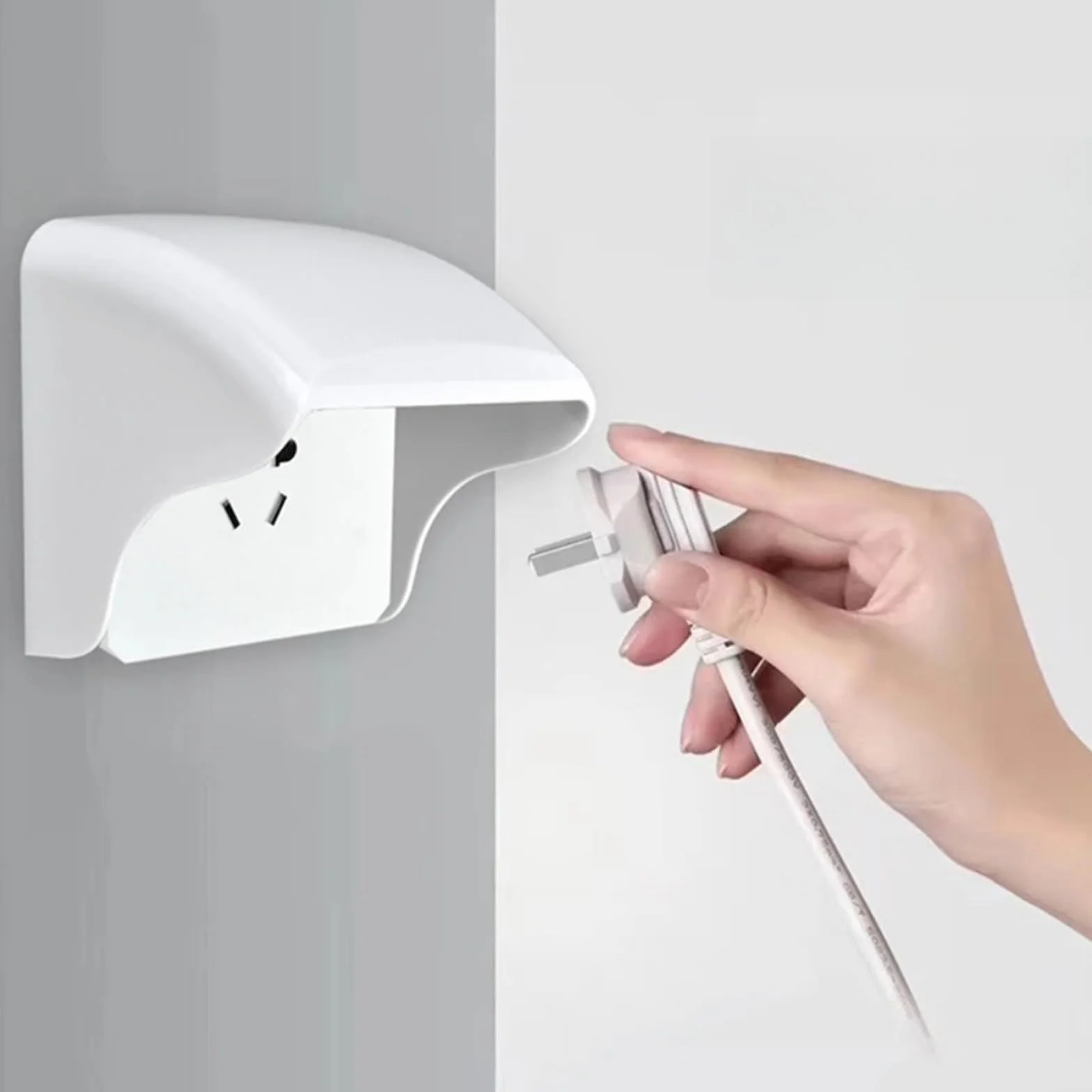 Couvercle de prise murale étanche, boîte de protection pour interrupteur extérieur, pour protection contre la pluie et l'humidité, matériau PP ignifuge, pour montage en surface ou encastré
