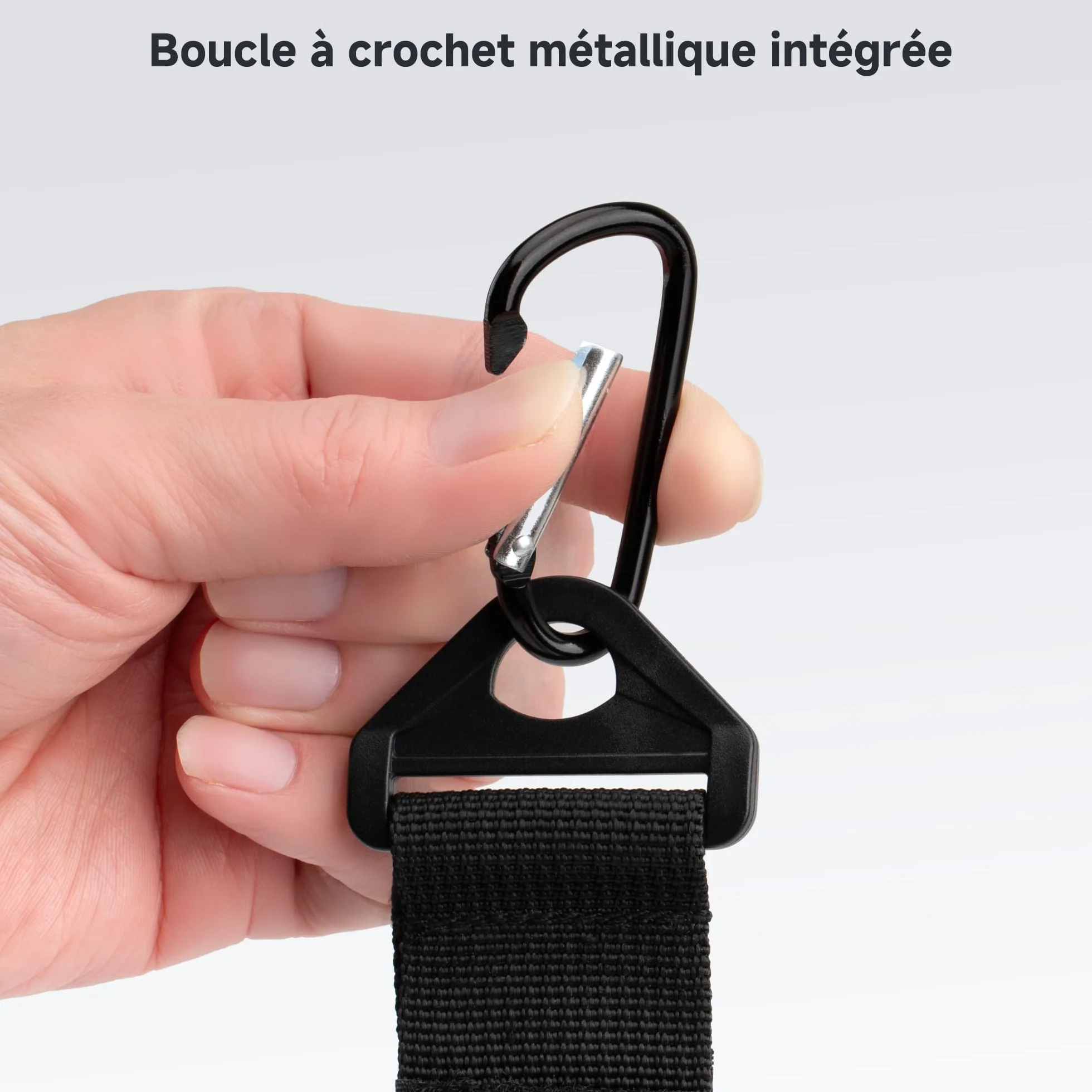 Cable Matters Paquet de 5 Sangles d'organisation de cordons d'extension robustes avec boucle en métal, capacité de charge de 36 kg, support de cordon d'extension avec sangles à crochets de 40 x 3,8 cm