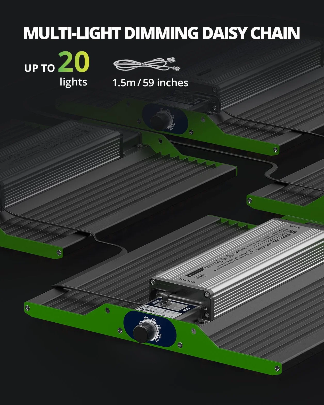 VIPARSPECTRA 2020 Pro Series P1000 LED Grow Light with Adjustable Rope