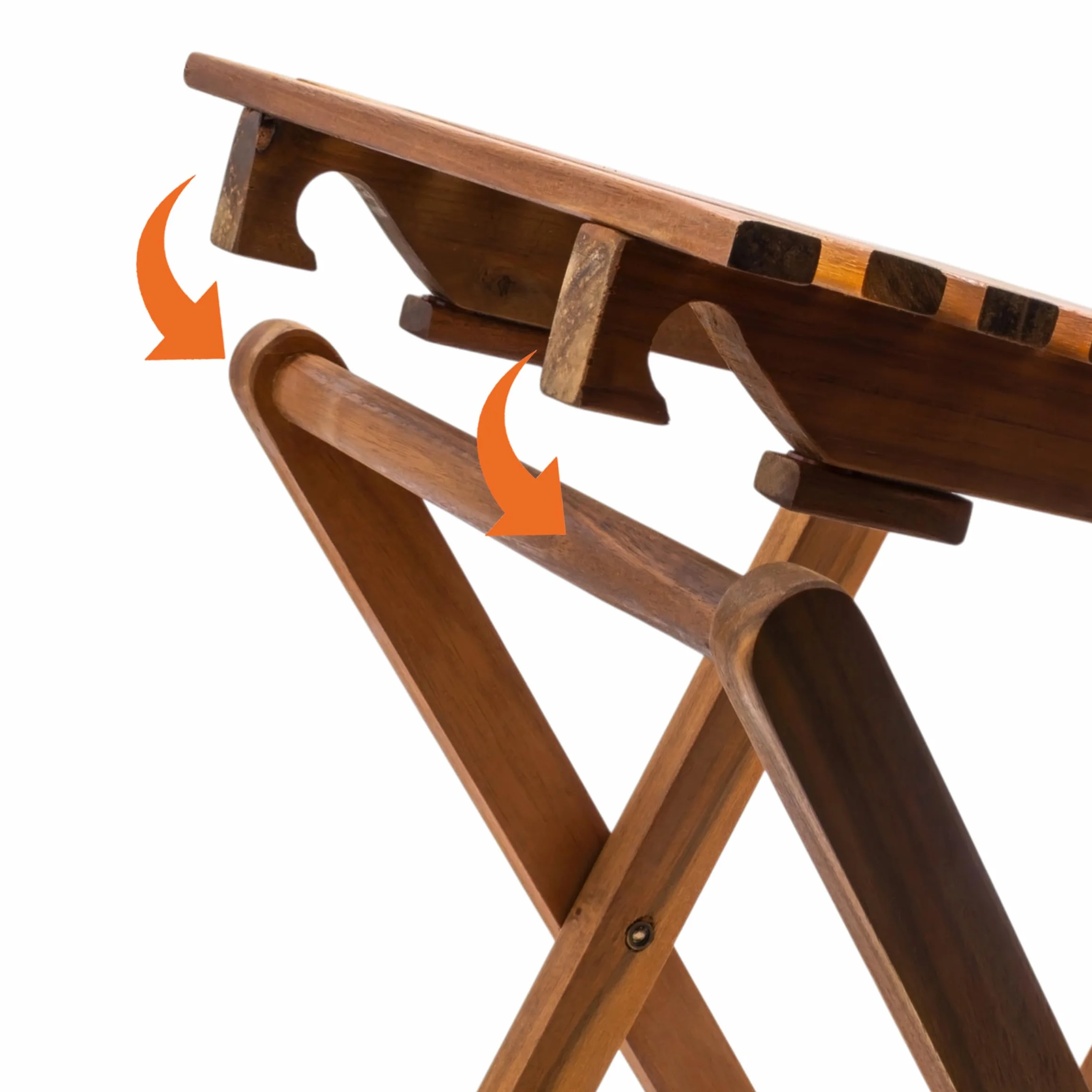 Spetebo Lot de 2 tabourets pliants en acacia naturel huilé 37 x 29 cm – Tabouret à fleurs en bois pliable au look teck