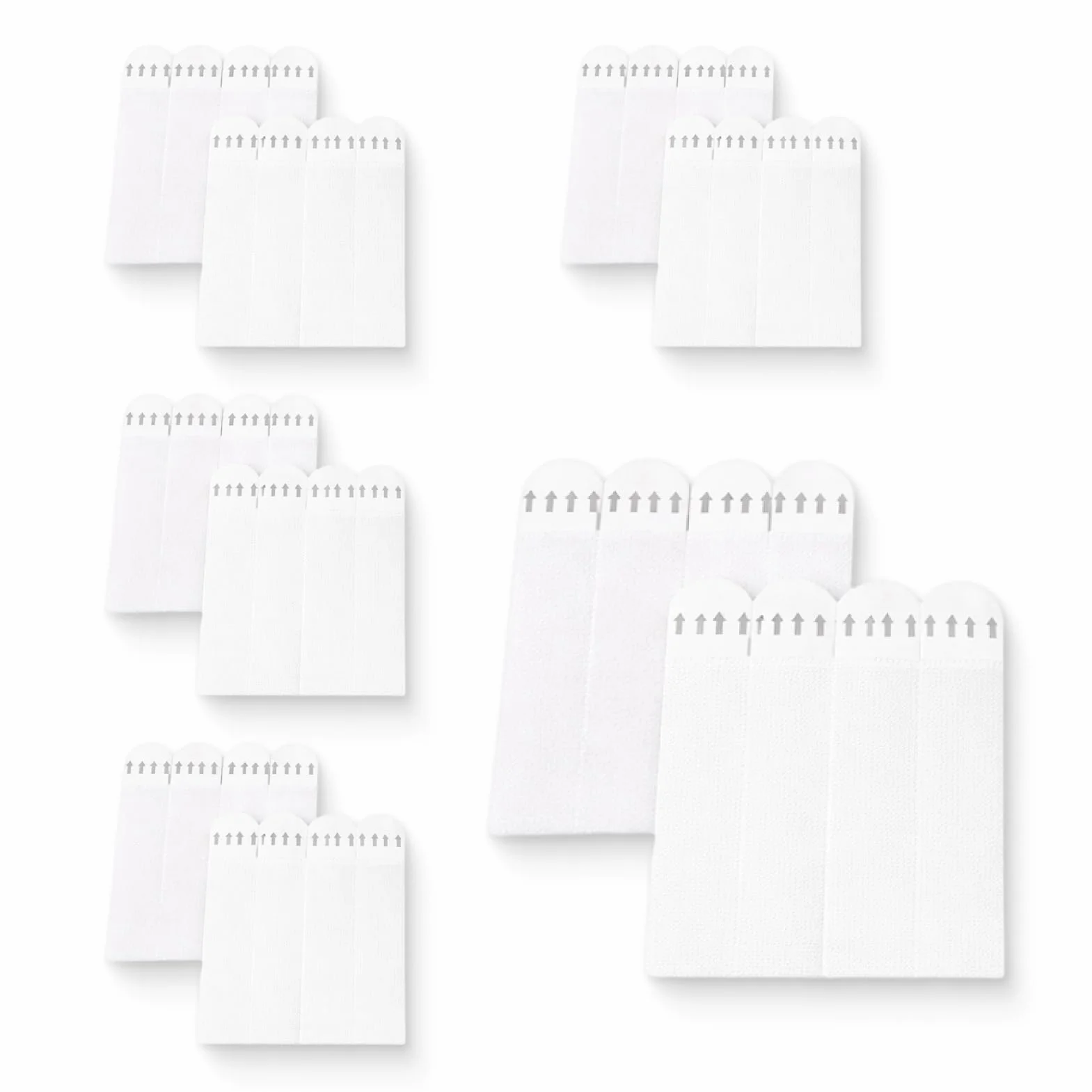 40PCS(20Paires) Languettes Accroches Tableaux avec Adhésif Fort, 19×92mm, Bandes de Suspension Résistantes à l'Eau, Accroche Cadre Sans Percer pour Cadres, Décorations Murales