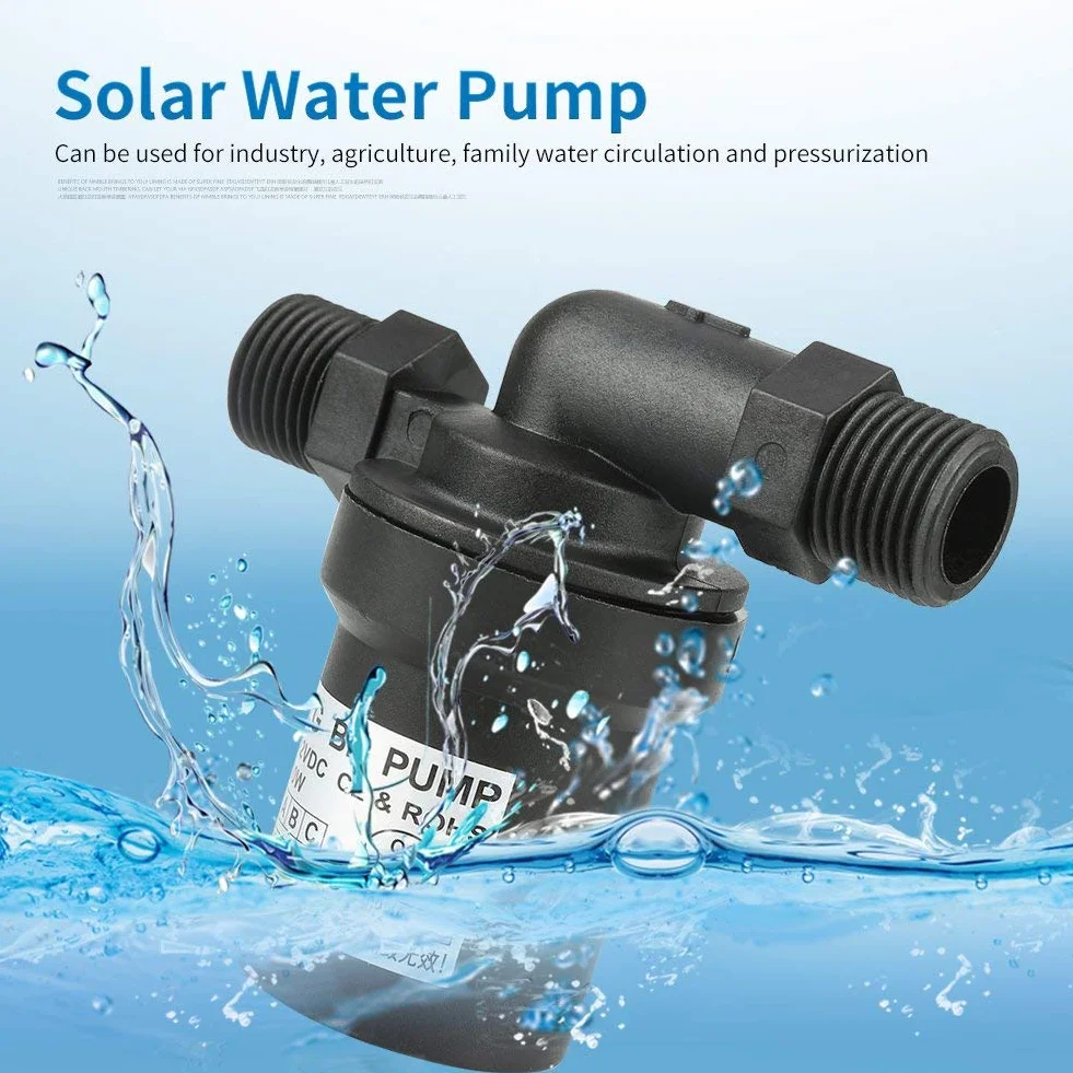 Pompe Solaire, 10W Pompe à Eau Solaire DC 12V, Pompe à eau submersible sans balai, Fontaine Solaire Pompe, système de circulation de l'eau, pour le pompage de circulation