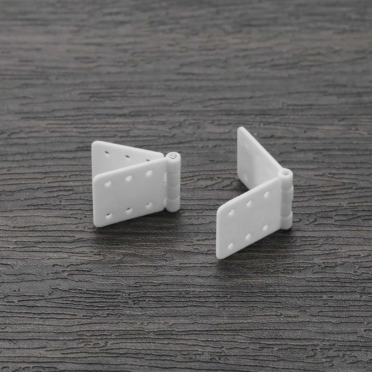 Lot de 30 charnières rectangulaires pliables en plastique pour modèles d'avion RC - 24 x 12 mm - Blanc