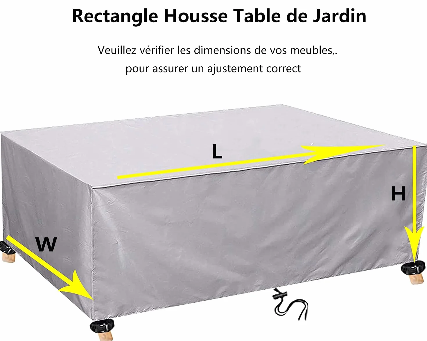 Housse de Protection Jardin 420D Oxford Imperméable 180x90x75cm Argent