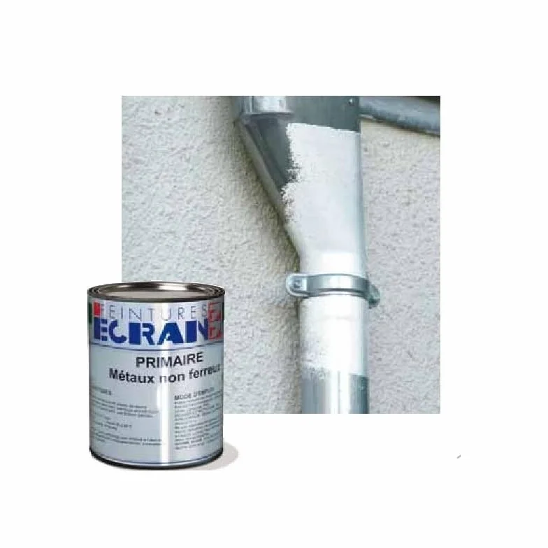 Primaire métaux non ferreux, peinture sous-couche aluminium, zinc, cuivre, métaux galvanisés, intérieur, extérieur ECRAN 77 1 litre