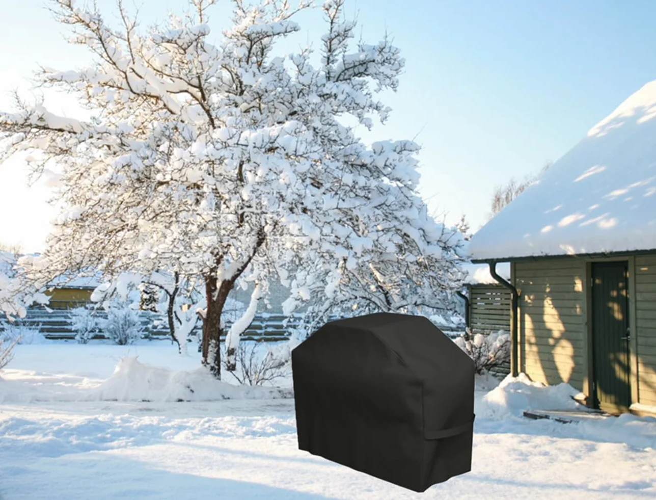 Housse Plancha Barbecue Exterieur 210D Oxford Protection Anti-Vent Soleil Eau 145x61x117