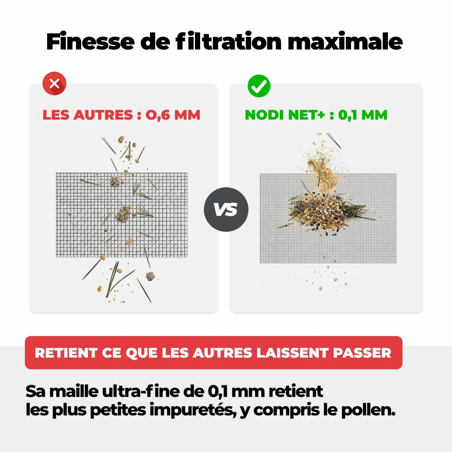 Épuisette Piscine Professionnelle 3-en-1 NODI Net+ Fond Surface Coffre Volet Immergé Résistance 32 kg Filet Remplaçable