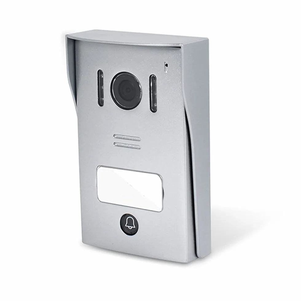 SCS Sentinel, Interphone Vidéo Filaire, Portier avec Platine de Rue d'Extérieur avec visière, Façade en Aluminium, Système Anti-Vandale, Vision Nocturne, Écran 18 cm, Visiokit 7, Garantie 3 Ans