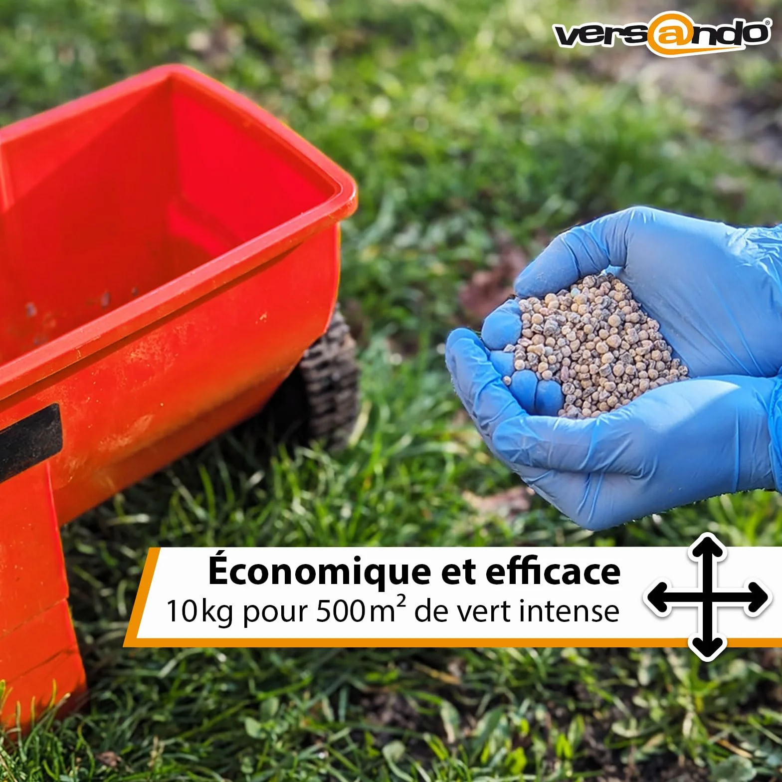 Versando Engrais Gazon Été 10kg 500m² Anti-Mousse Anti-Mauvaises Herbes