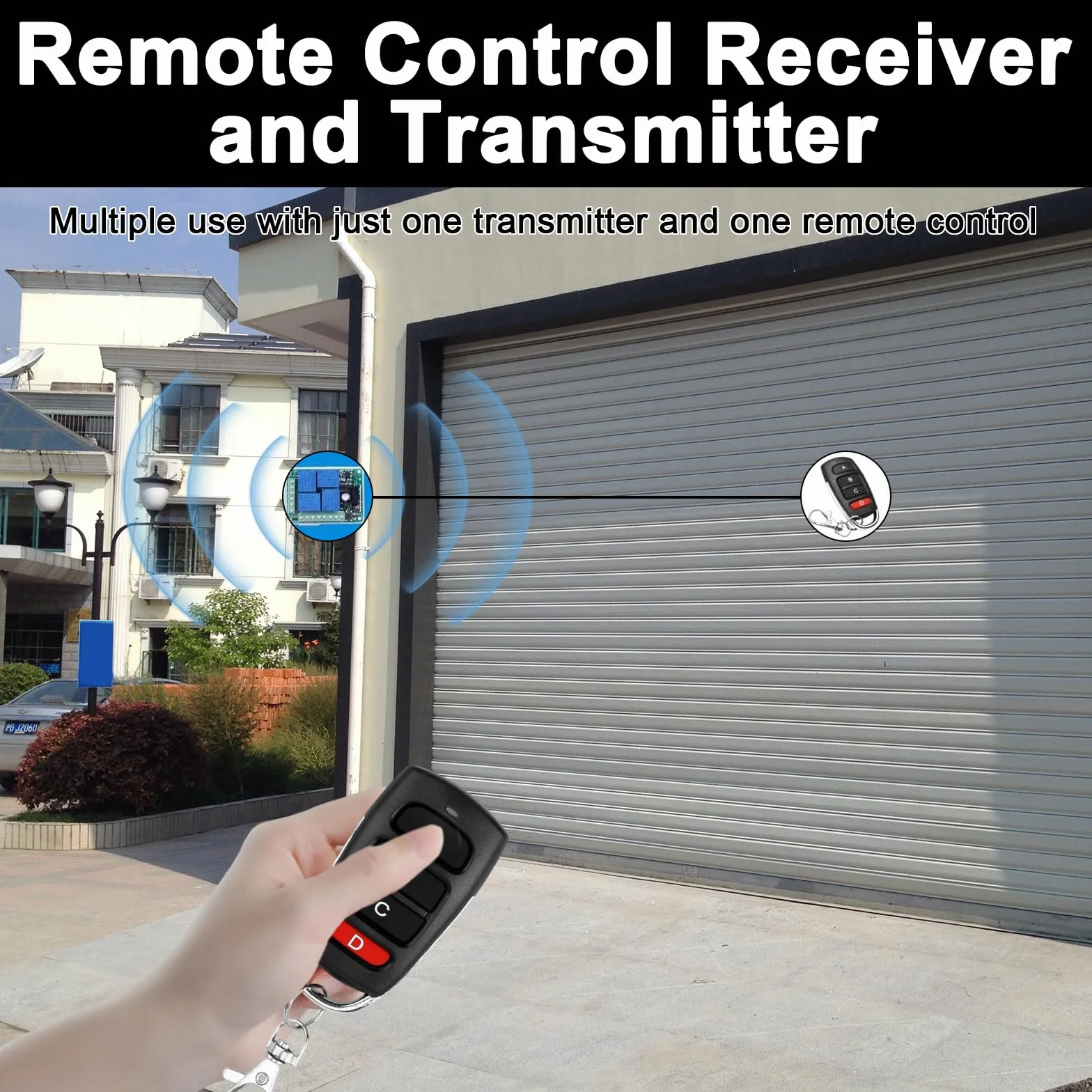 Télécommande universelle pour porte de garage, 433,92 MHz, 433 MHz, 433 MHz, avec porte-clés, pour voitures, portes de garage, portails, interrupteur de volet roulant