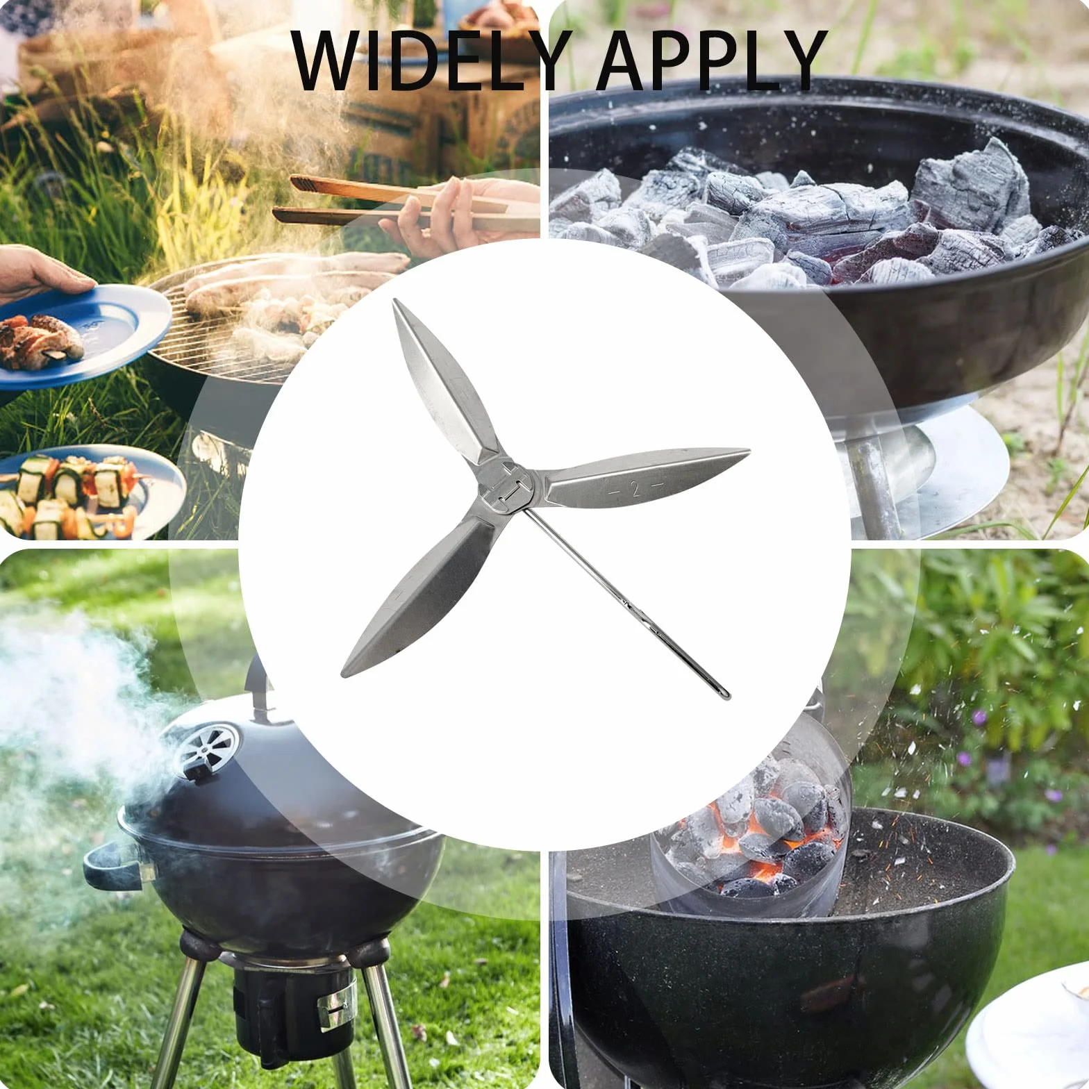Lot de 2 Systèmes de Nettoyage One Touch 47cm pour Barbecues à Charbon
