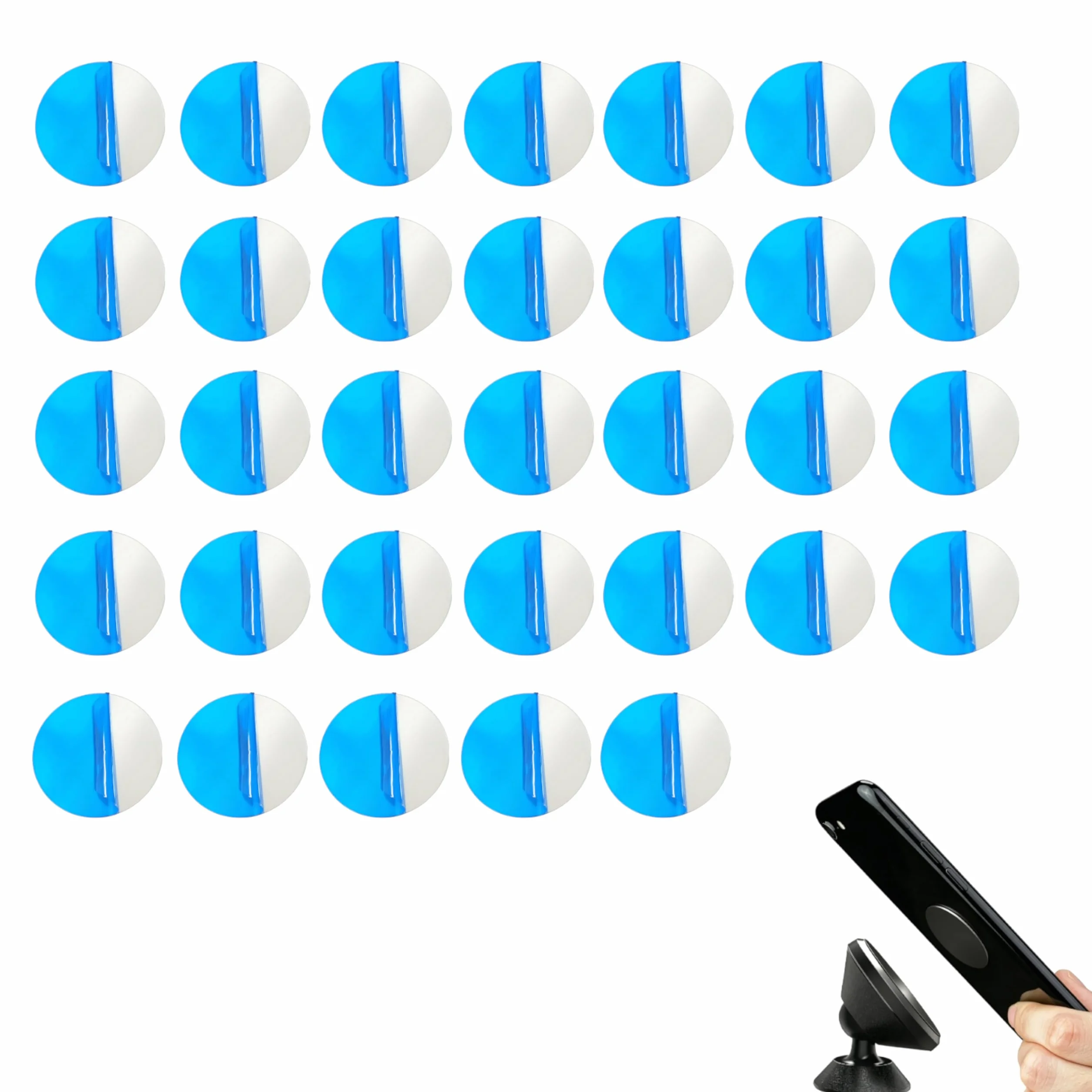 Lot de 40 plaquettes métalliques autocollantes pour aimants en acier inoxydable - Plaque métallique très fine de 0,3 mm - Compatible avec Tonies et supports magnétiques - Pour téléphone portable et