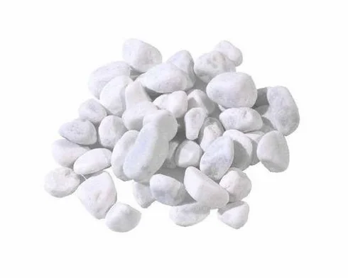 Galets marbre blanc Carrare décoration jardin 10 kg 15/25 mm