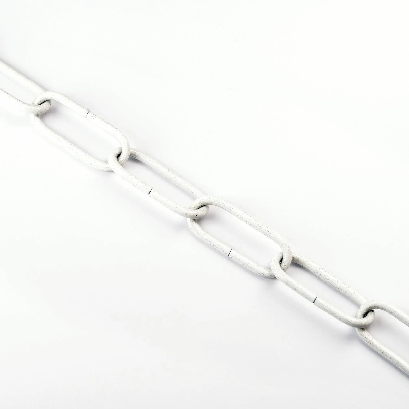ORION LIGHTSTYLE Chaîne pour lustre - 1 m - Chaîne à maillons ronds en métal (blanc, 4 mm)