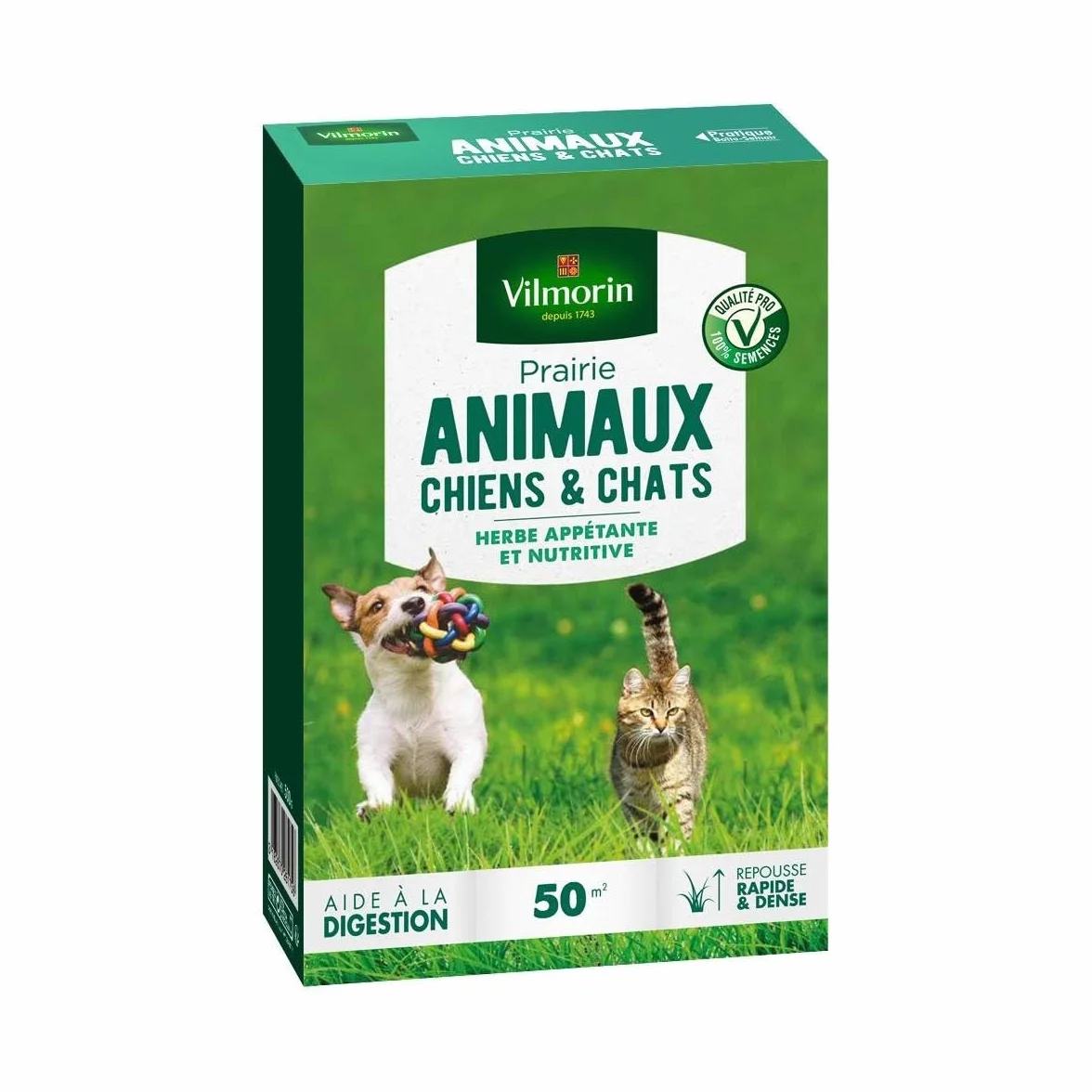 Vilmorin Prairie Animaux Chiens et Chats, Vert, 5.80 x 14.5 x 22 cm
