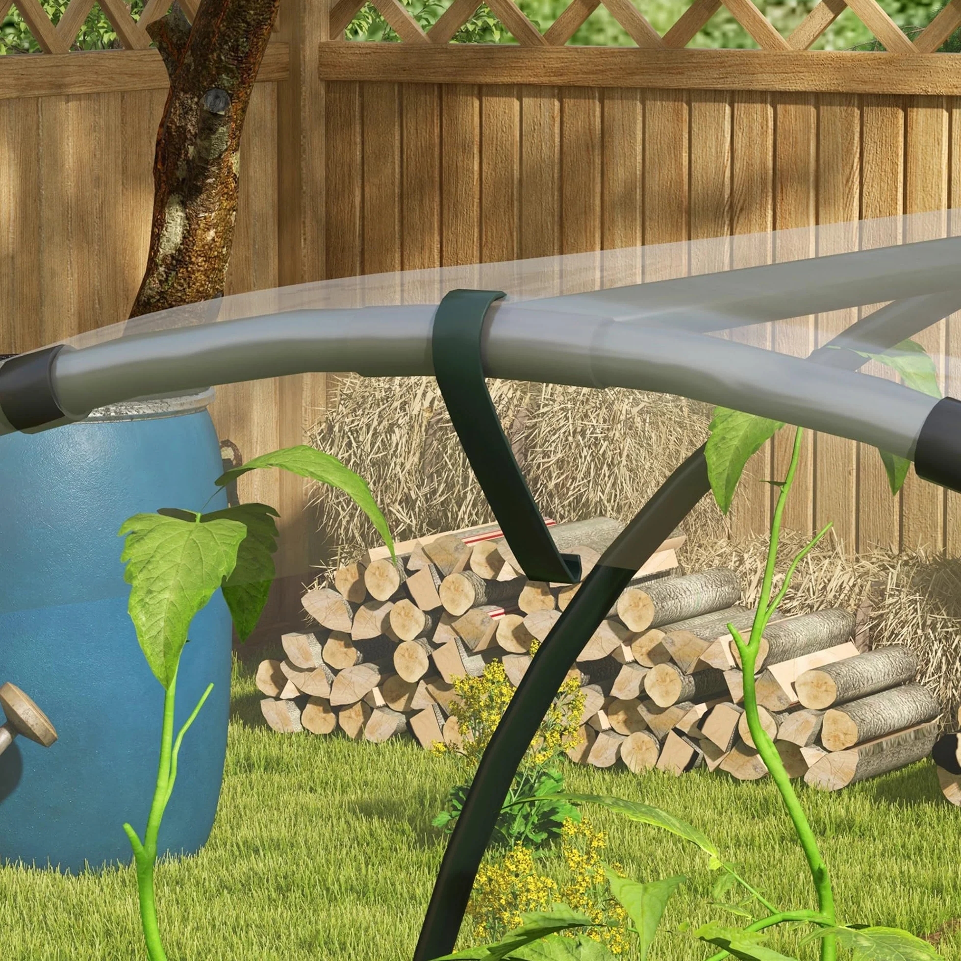 Outsunny Serre de Jardin 600 x 123 x 171 cm Transparent bâche renforcée châssis en Acier