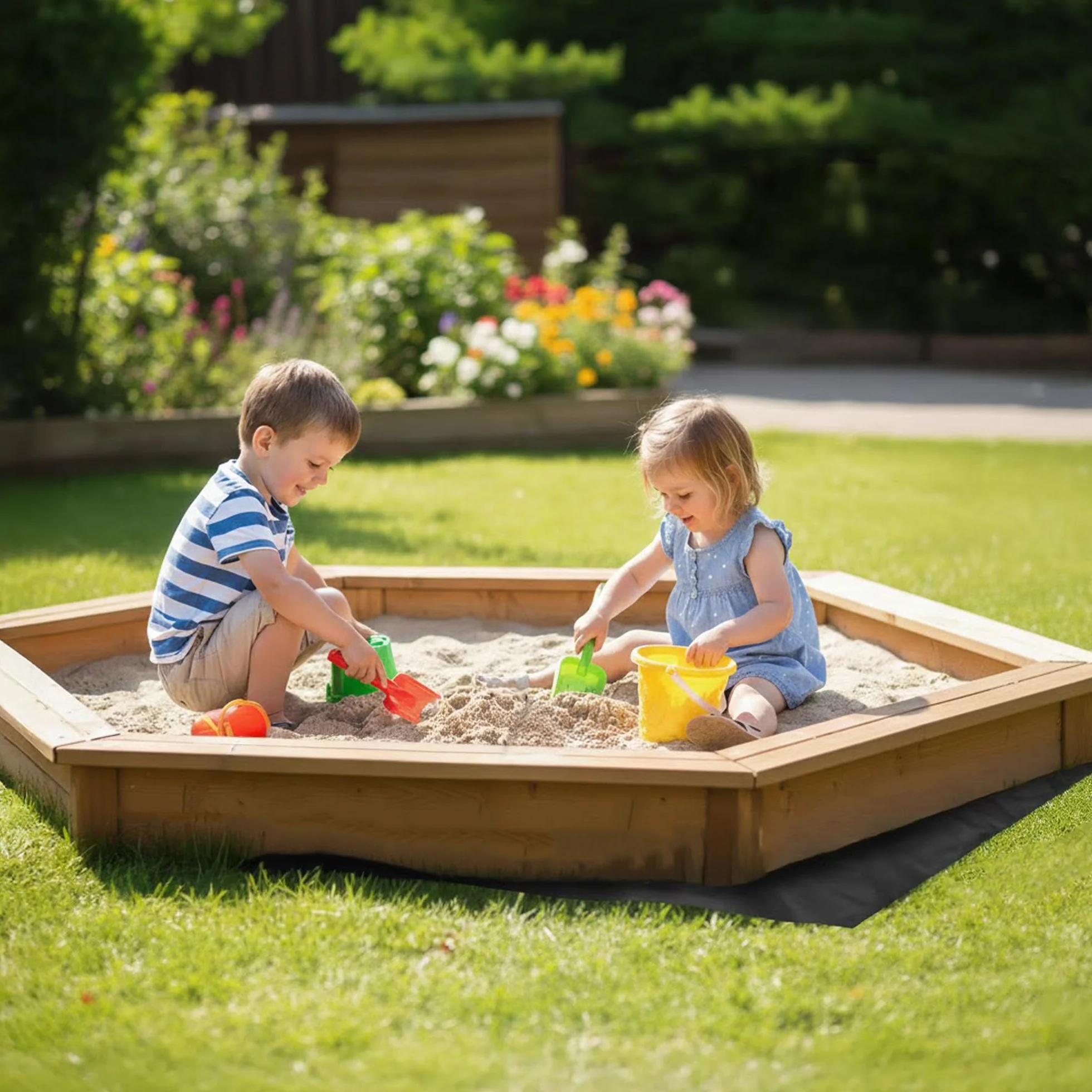 GARDENIX Toile Anti-Mauvaises Herbes 9 m² 3 m x 3 m Extra Forte 150 g/m² Non-tissé Perméable à l'eau
