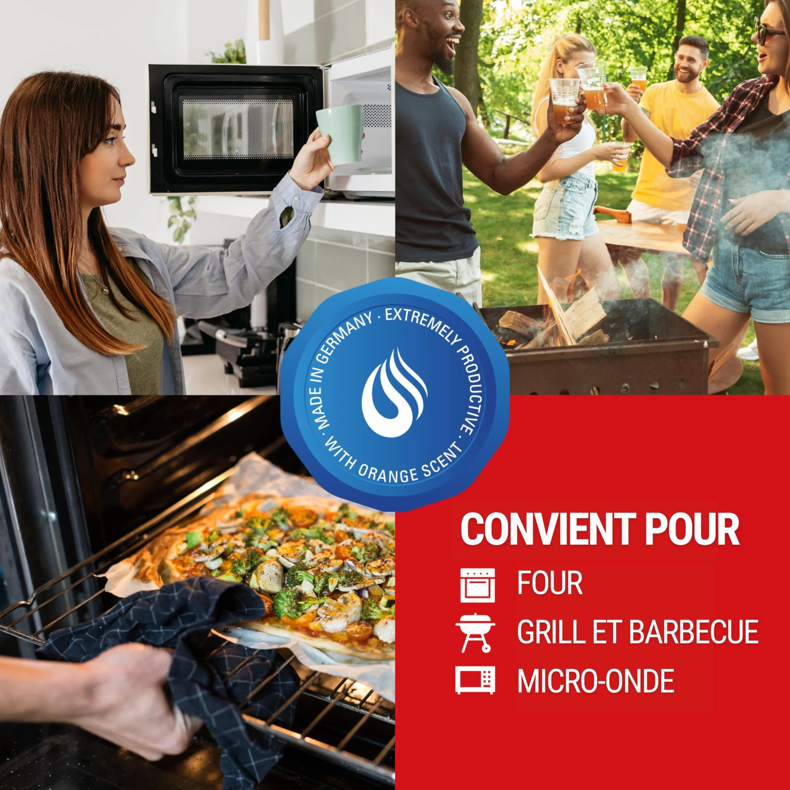 Maxxi Clean Kit nettoyage four grill 750 ml gel pinceau dégraissant extra puissant