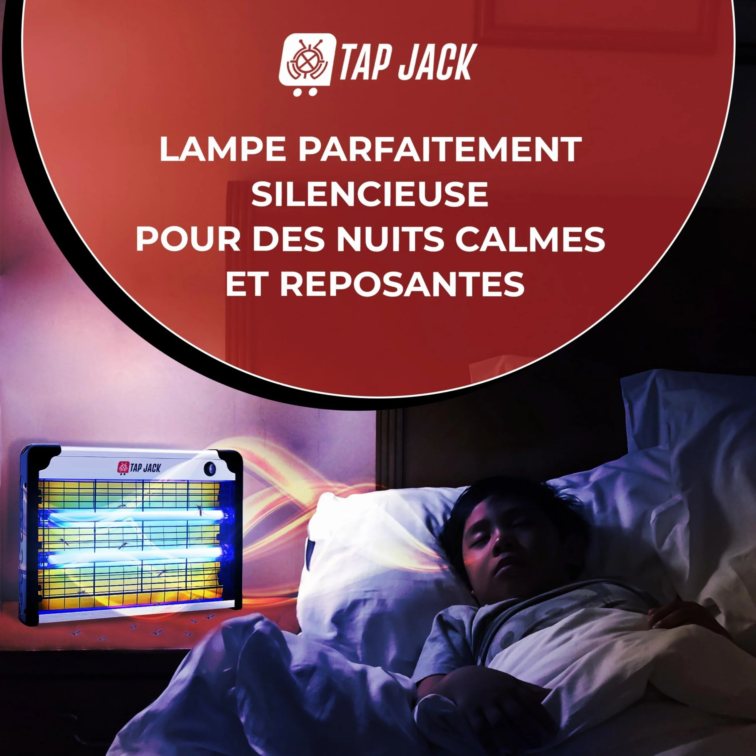 Lampe Anti-Moustique À Glue UV - Capture sans Choc Électrique - Silencieuse - Protection Insectes Volants
