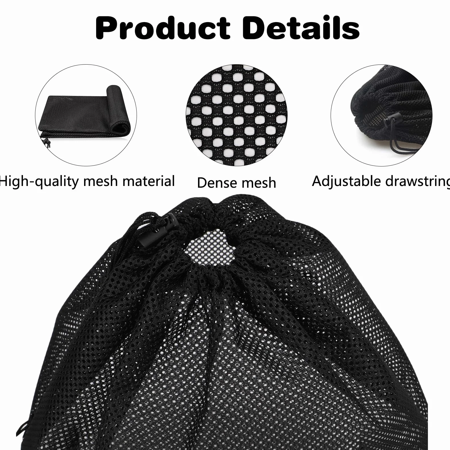Sac Filtrant pour Pompe de Bassin 45 x 45 cm Noir 2 Pièces