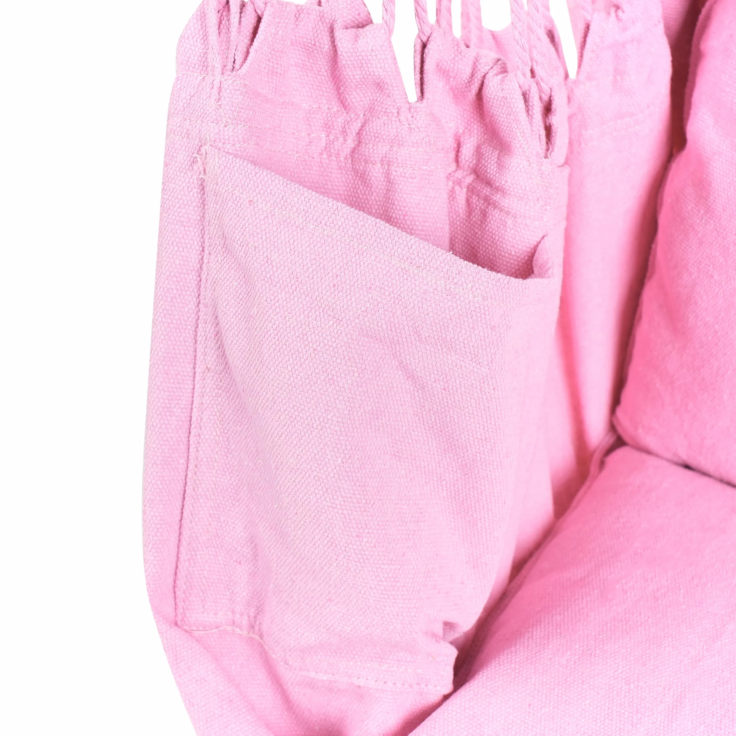 Bonea Chaise Balançoire Hamac Suspendue Rose Coton