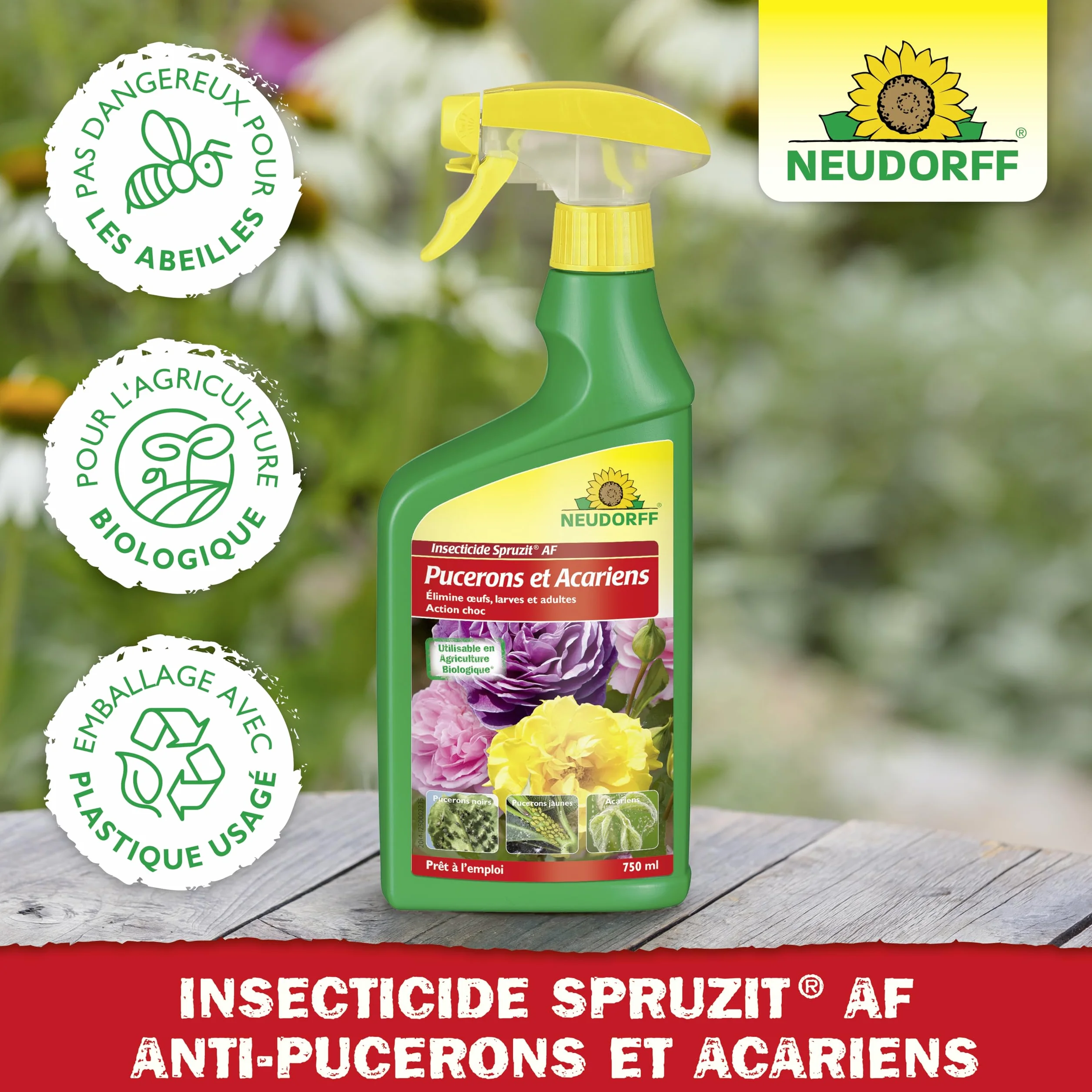 Neudorff Spruzit AF Pucerons et Acariens Insecticide 750 ml