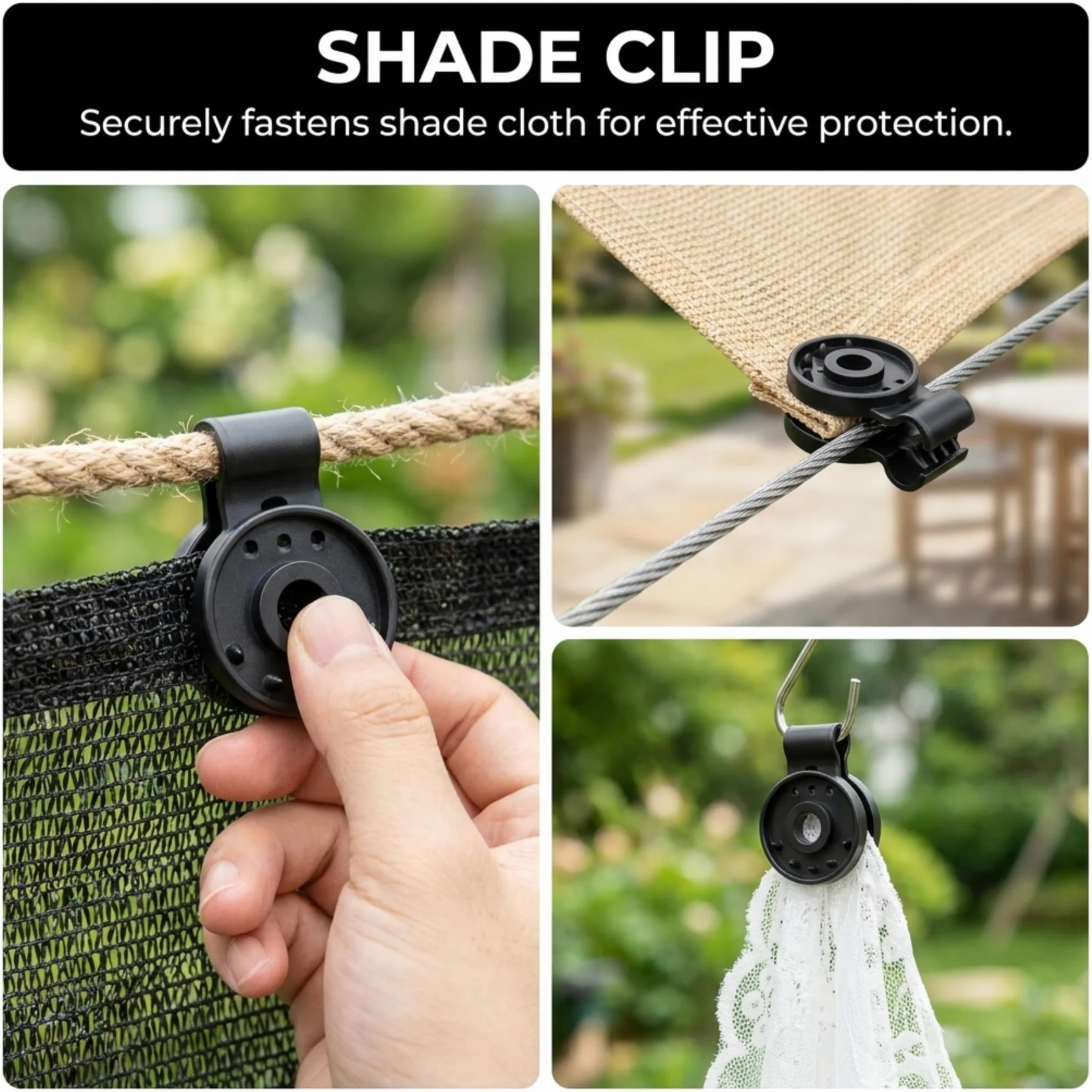 Clips Plastiques pour Toile D'ombrage 120 Pièces