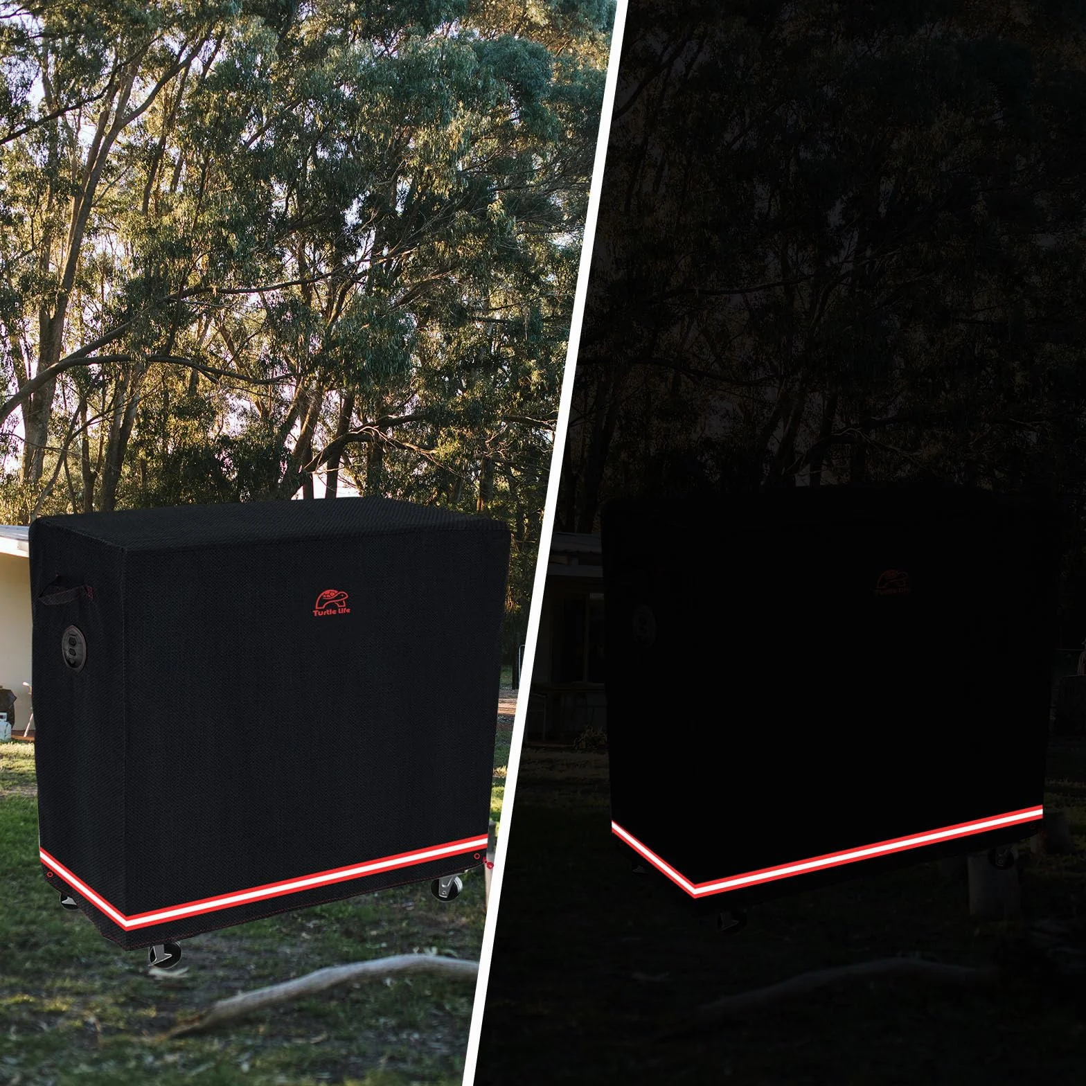 Turtle-Life Housse Barbecue imperméable 120x66x100CM Noir