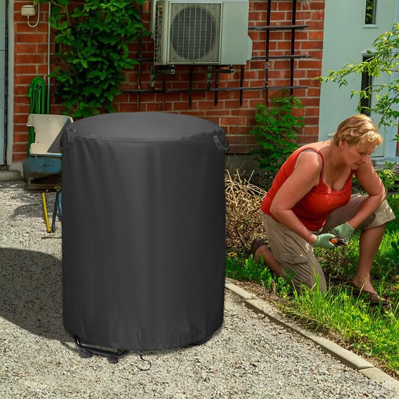 Housse Pour Broyeur de Végétaux | Housse de Protection Oxford pour Broyeur de Branches | 84x114 cm - Protection pour Outils de Jardin d'Extérieur, Terrasse et Pelouse